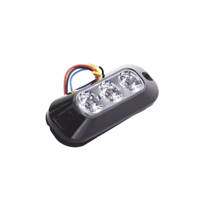 Luz Auxiliar LED / 3 LEDs Alta Intensidad / 21 Patrones Programables / IP67 / 12-24 VCC / Azul