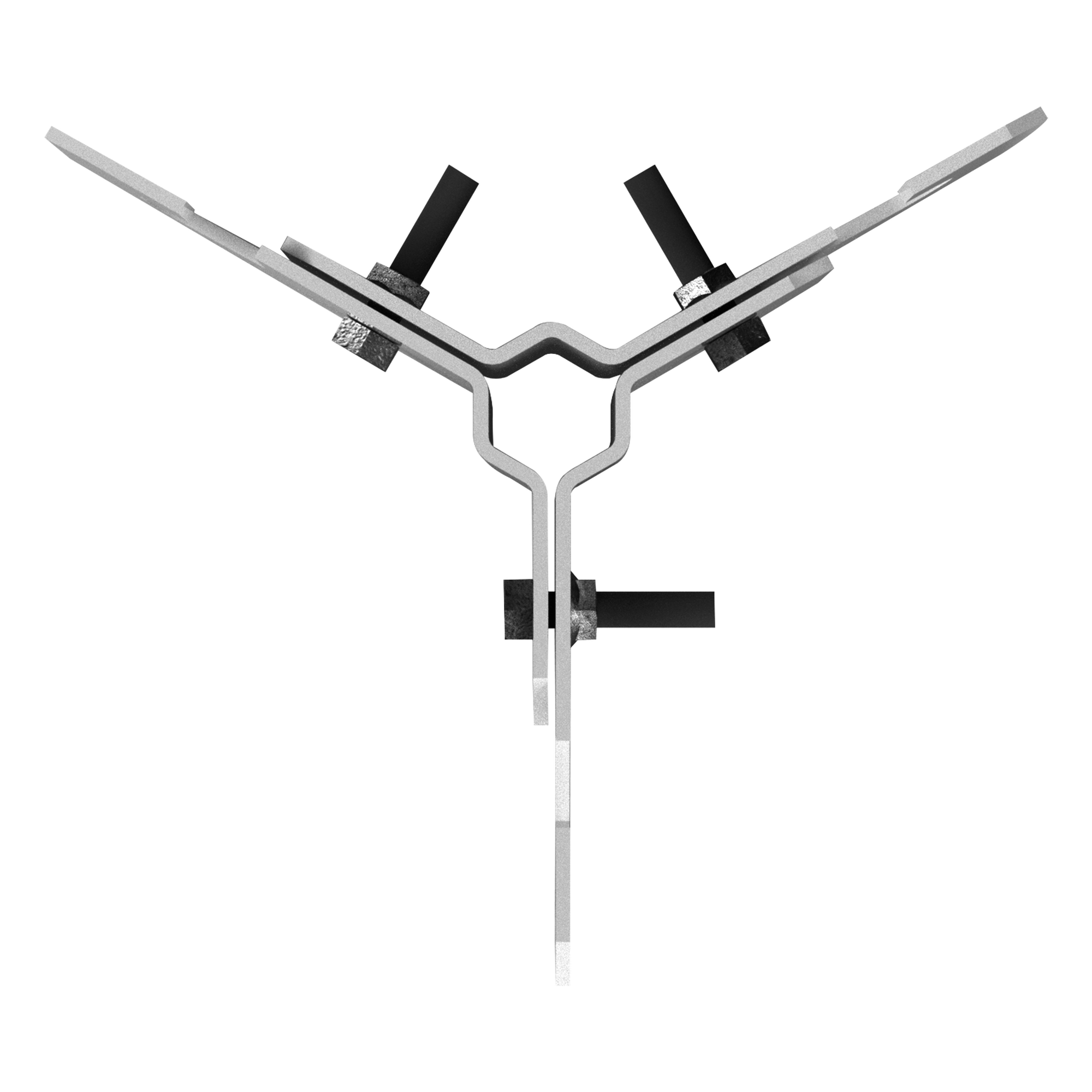 Bracket para Mástil / Retenida / Acero / 1 a 2 Pulgadas (25.4 a 50.8 mm) / Exterior / Pintura Electrostática