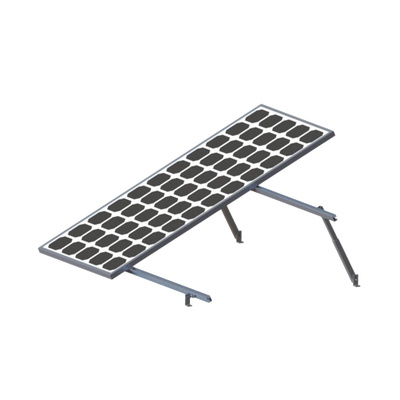 Montaje para 2 Paneles Solares, Riel "8" de 2700mm para Módulos con Espesor de 30-35mm, Velocidad de Viento Máx. 136km/h