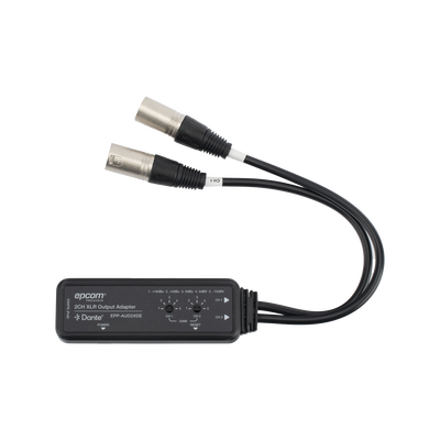 Extensor de Audio Dante® / 2 Canales XLR / Latencia Configurable 1-5ms / Transmisión 100 m (328 ft) / PoE / USB-C / HDMI 1.4 — EPCOM PROAUDIO · SKU EPP-AUD2XDE