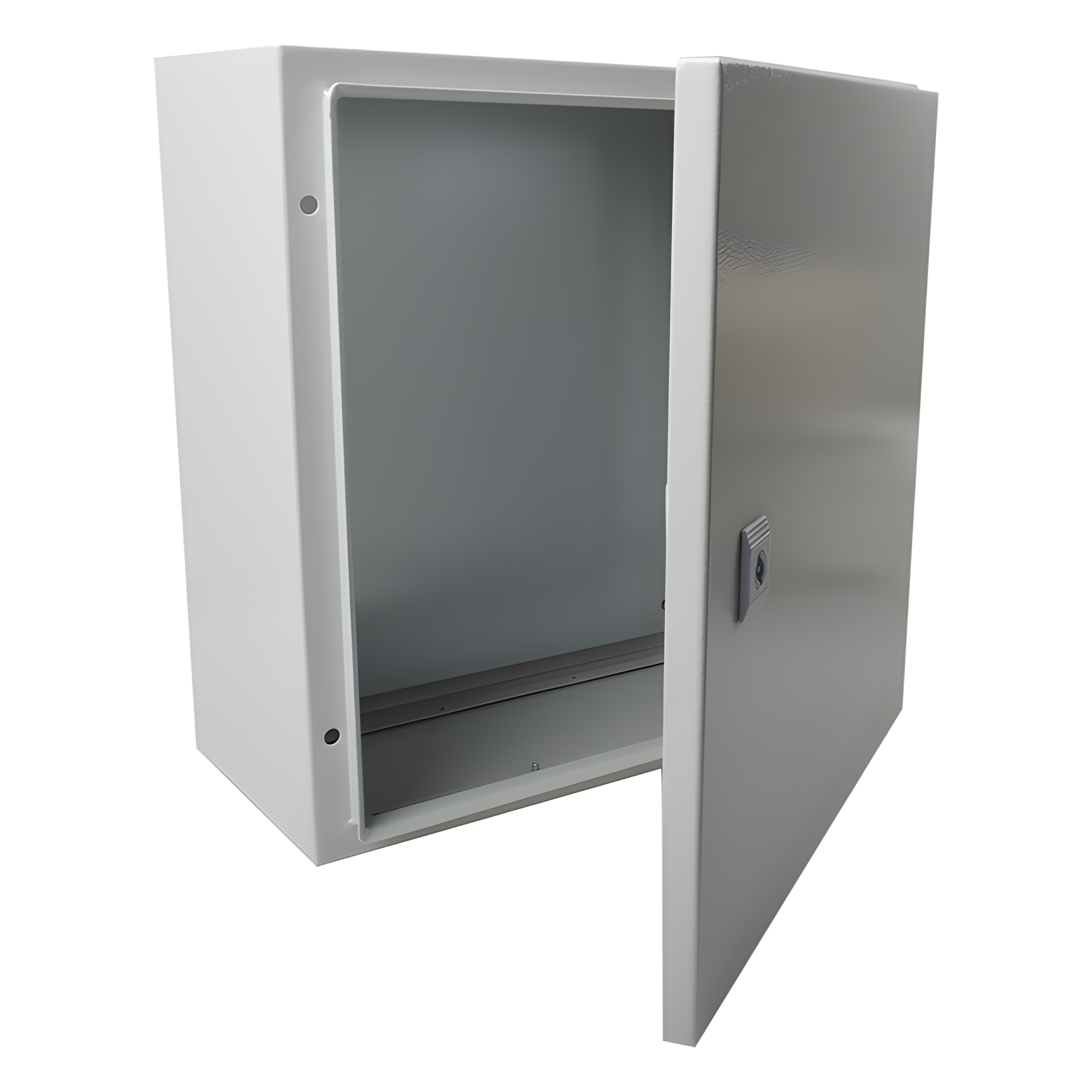Gabinete de Acero IP66 / IK10 / 250 x 300 x 150 mm / Carga 30 kg / Placa Montaje 200 x 265 mm / Cerradura con Llave