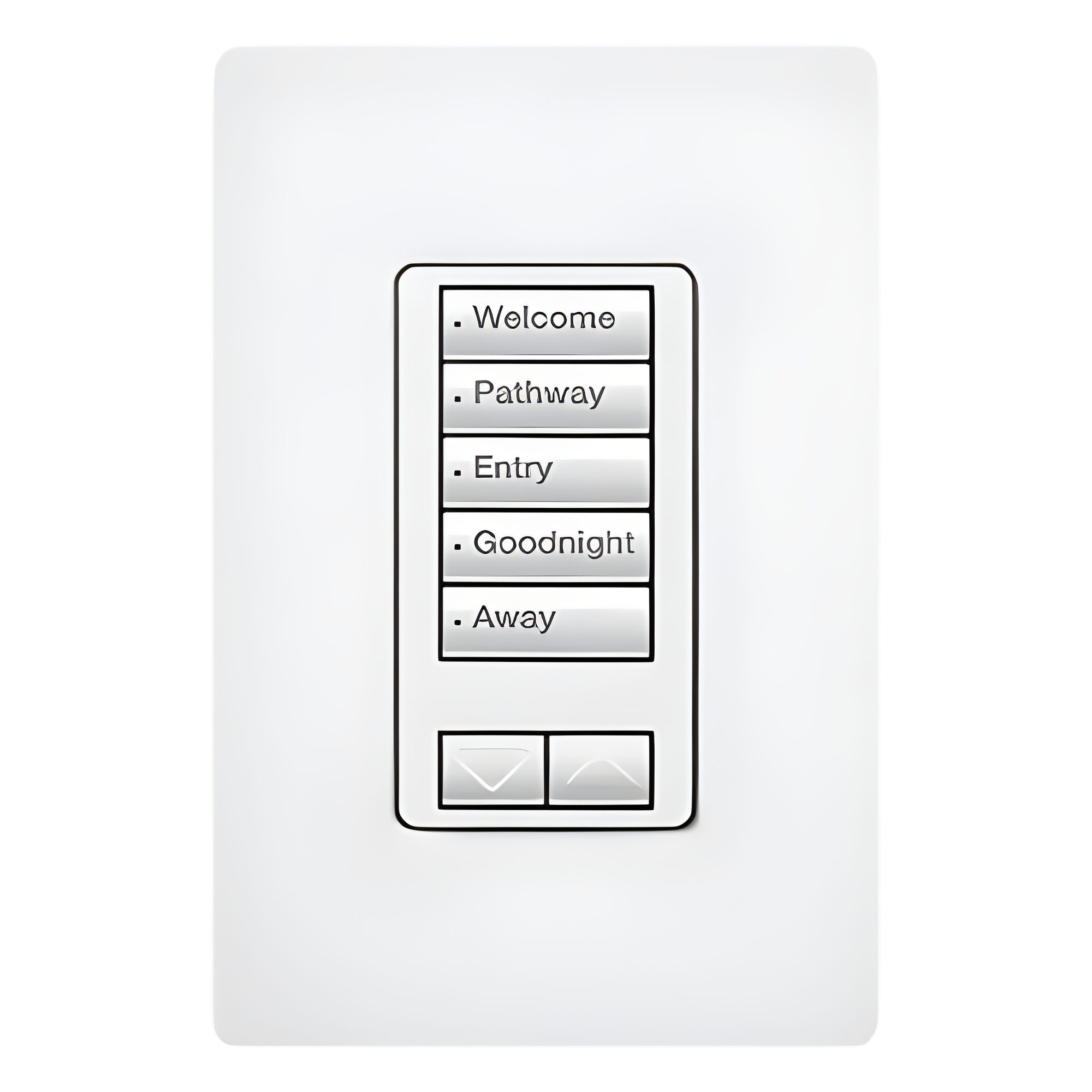 Teclado de Pared / 5 Botones Programables / Subir/Bajar / Retroiluminado / 120 V / RadioRA 2 — LUTRON ELECTRONICS · SKU RRDW5BRLWH