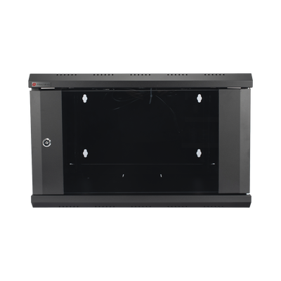 Gabinete de Pared 19 in / 6U / Profundidad 455 mm (17.9 in) / Cristal Templado / Carga 60 kg / 2 Ventiladores / Panel Cepillo — PRECISION · SKU PS06550G