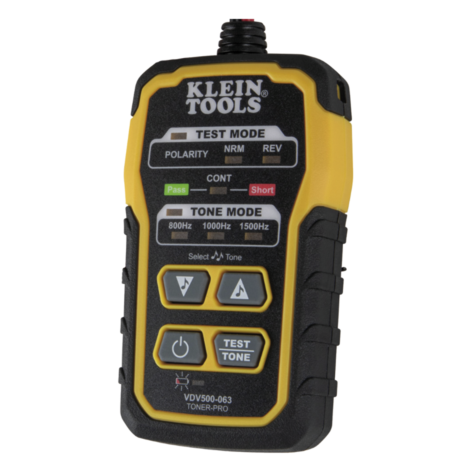 Generador de Tono / 5 Cadencias / RJ11-RJ45 / Prueba Continuidad y Polaridad / ABN en Ángulo — KLEIN TOOLS · SKU VDV500063