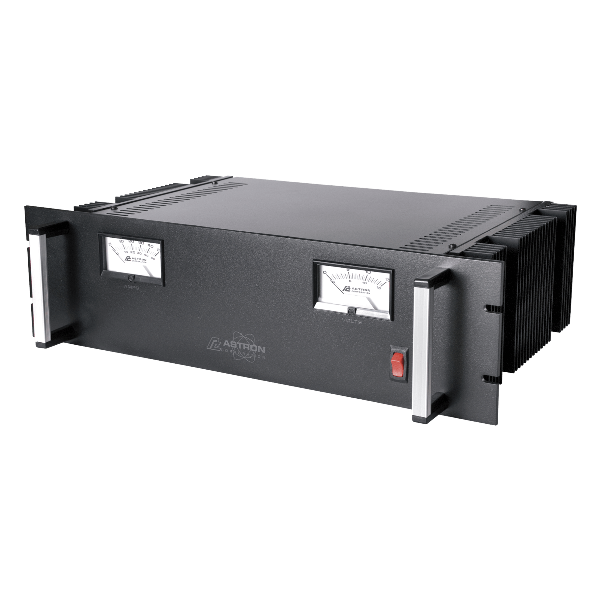 Fuente de poder  13.8Vcc, 35A, lineal regulada con circuito cargador de baterías, para instalación en rack
