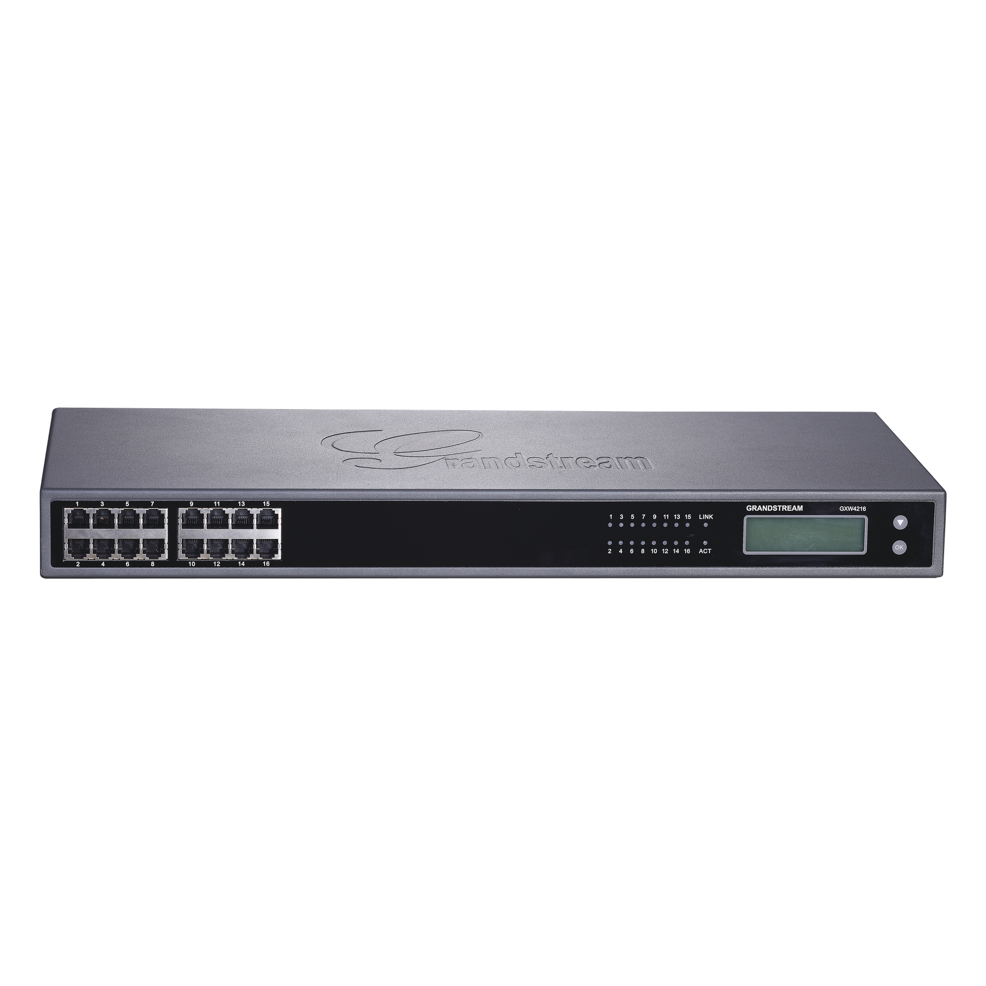 Gateway VoIP / 16 Puertos FXS / 1 Conector TELCO 50 Pines / 1U Rack / Gigabit Ethernet — GRANDSTREAM · SKU GXW4216V2