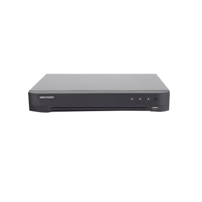 DVR 4 Canales TURBOHD + 2 Canales IP / 5 Megapixel Lite - 3K Lite / Audio de Dos Vías por Coaxitron / Reconocimiento Facial / ACUSENSE (Evista falsas alarmas) / 1 Bahía de Disco Duro / Salida de Video en Full HD 