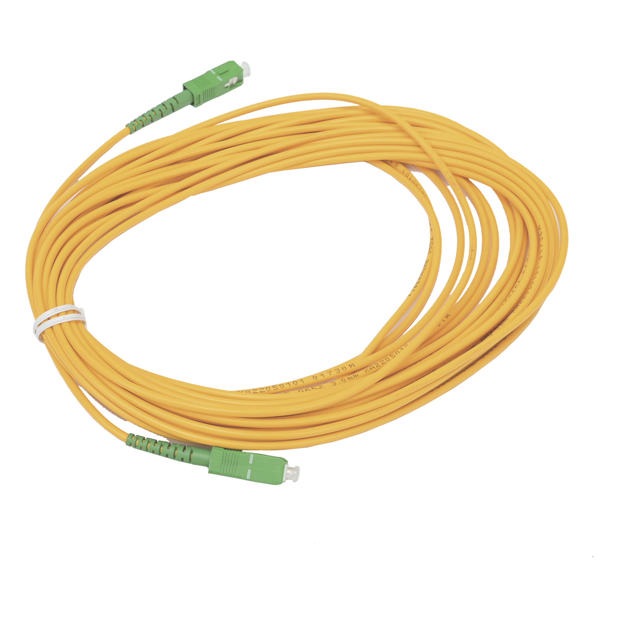 Jumper de Fibra Óptica / Monomodo G.652D / SC/APC-SC/APC / Simplex / 10 m (32.81 ft) / Forro 3 mm