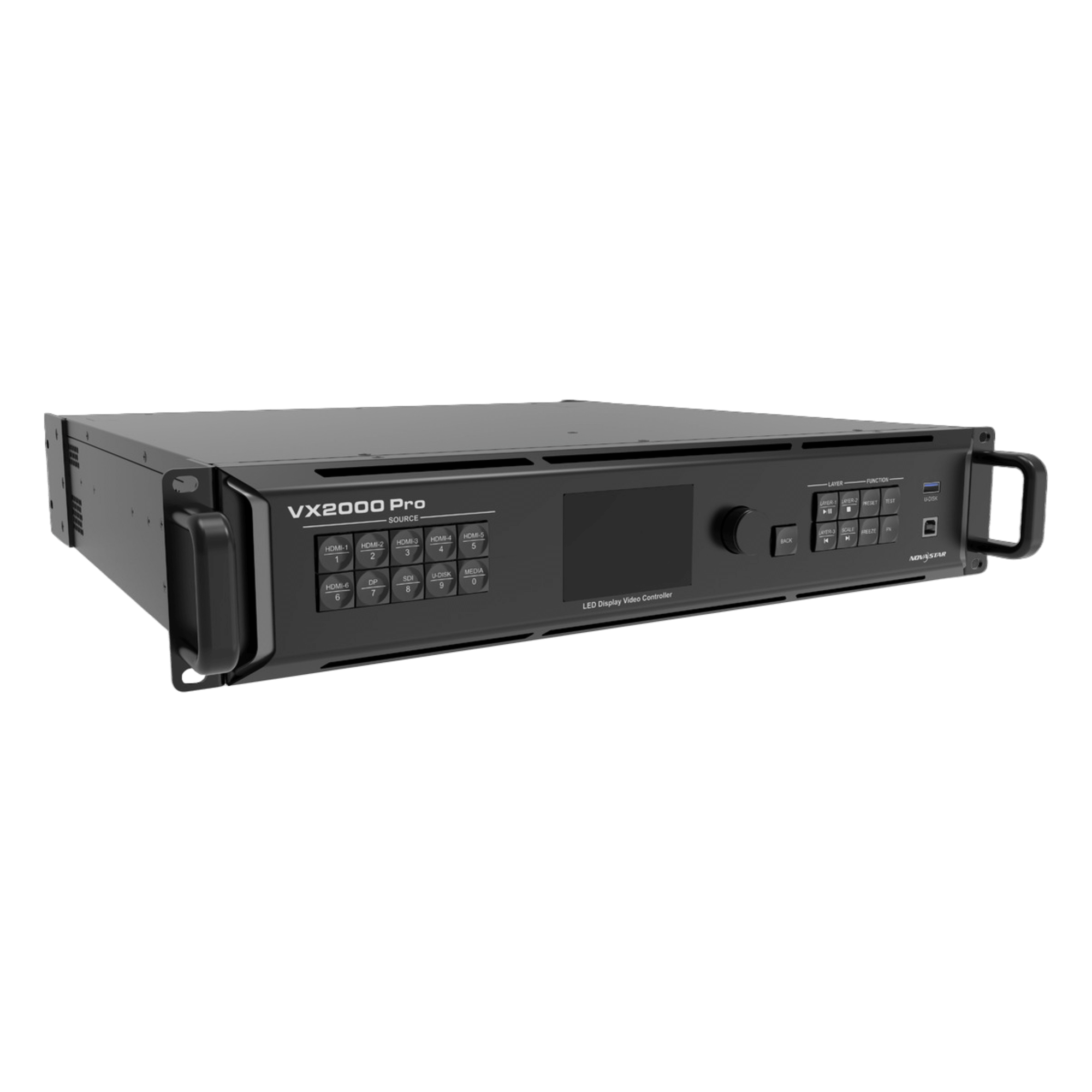 Controlador de Video Wall All-in-One / 13 MP / Resolución 16,384 x 8,192 / 20 Puertos Ethernet Gigabit / Entrada 4K×2K@60Hz / 12 Capas de Video — NOVASTAR · SKU VX2000PRO