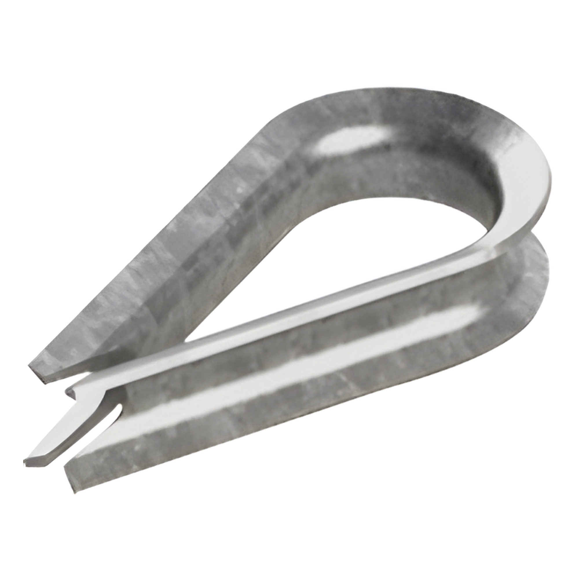 Guardacabo de Acero Galvanizado / Cable 1/4" / Resistencia 2154 kg / Diseño Ovalado / 7 Hilos — SYSCOM TOWERS · SKU CUELLO-14-HDG