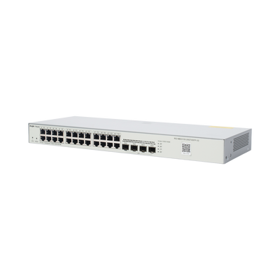 Switch Administrable L2, 24 Puertos Eth 1G, 4 puertos SFP 1G, Administración Remota en la Nube.