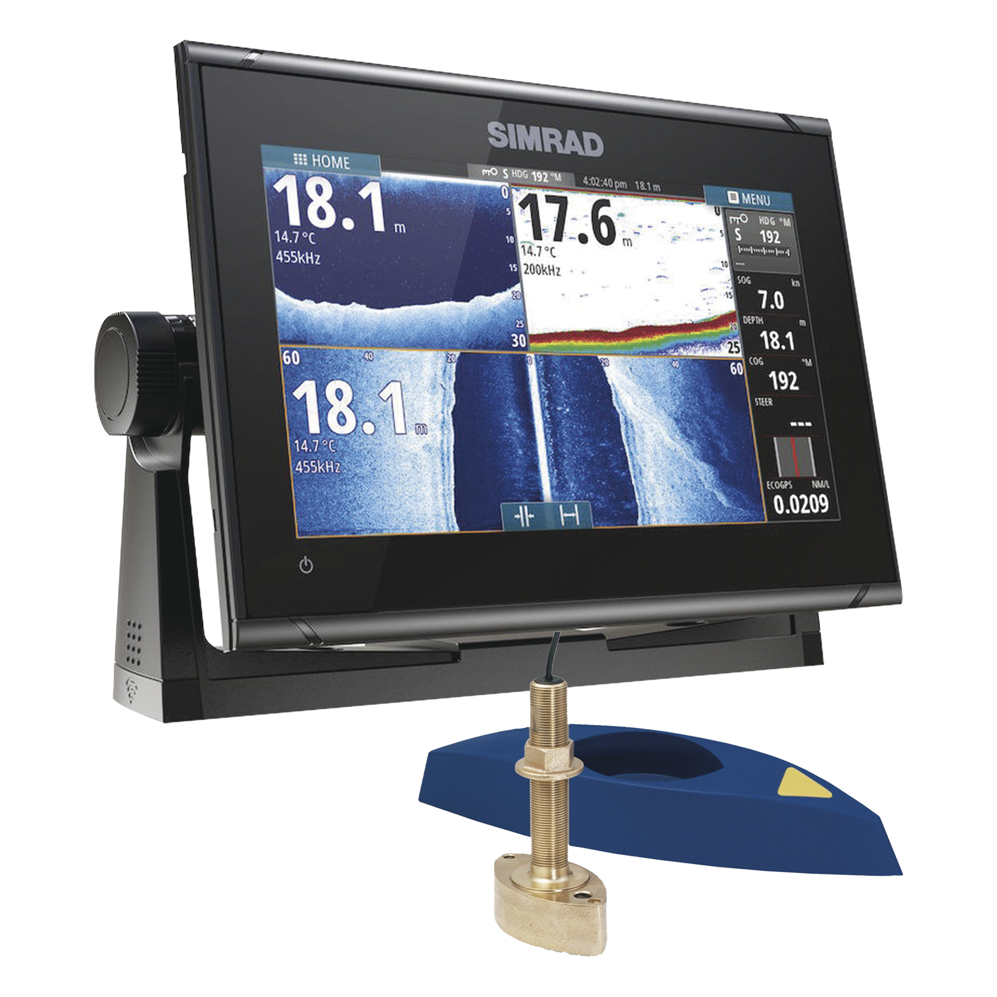 Kit de pantalla GO9 y transductor B45  — SIMRAD · SKU GO9-KIT-45