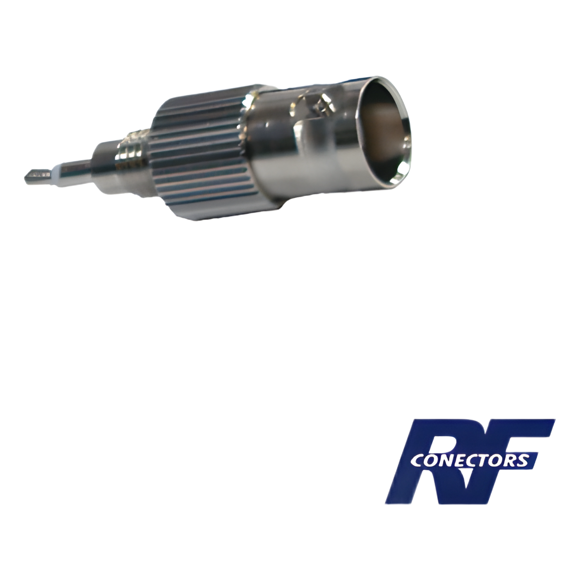 Adaptador de Radio en Línea / BNC Hembra a Plug Fono / Cuerpo Niquelado / Contacto Oro / Aislante Teflón / Compatible Motorola GP350/GP300/P110/SP120 — RF INDUSTRIES,LTD · SKU RFB-1141