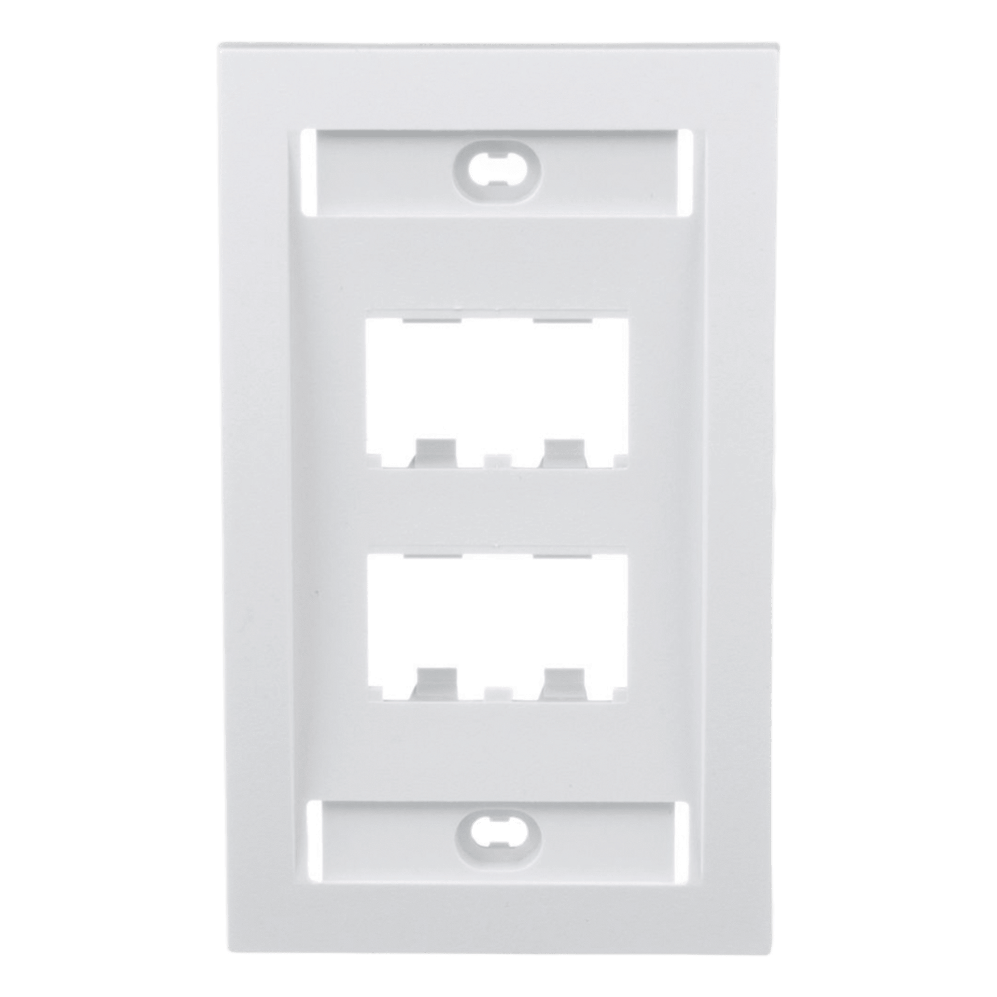 Placa de Pared Vertical / 4 Puertos Mini-Com / 69.8 x 114.3 mm / 2.75 x 4.5 in / Con Espacio para Etiquetas / Blanco — PANDUIT · SKU CFPE4WHY