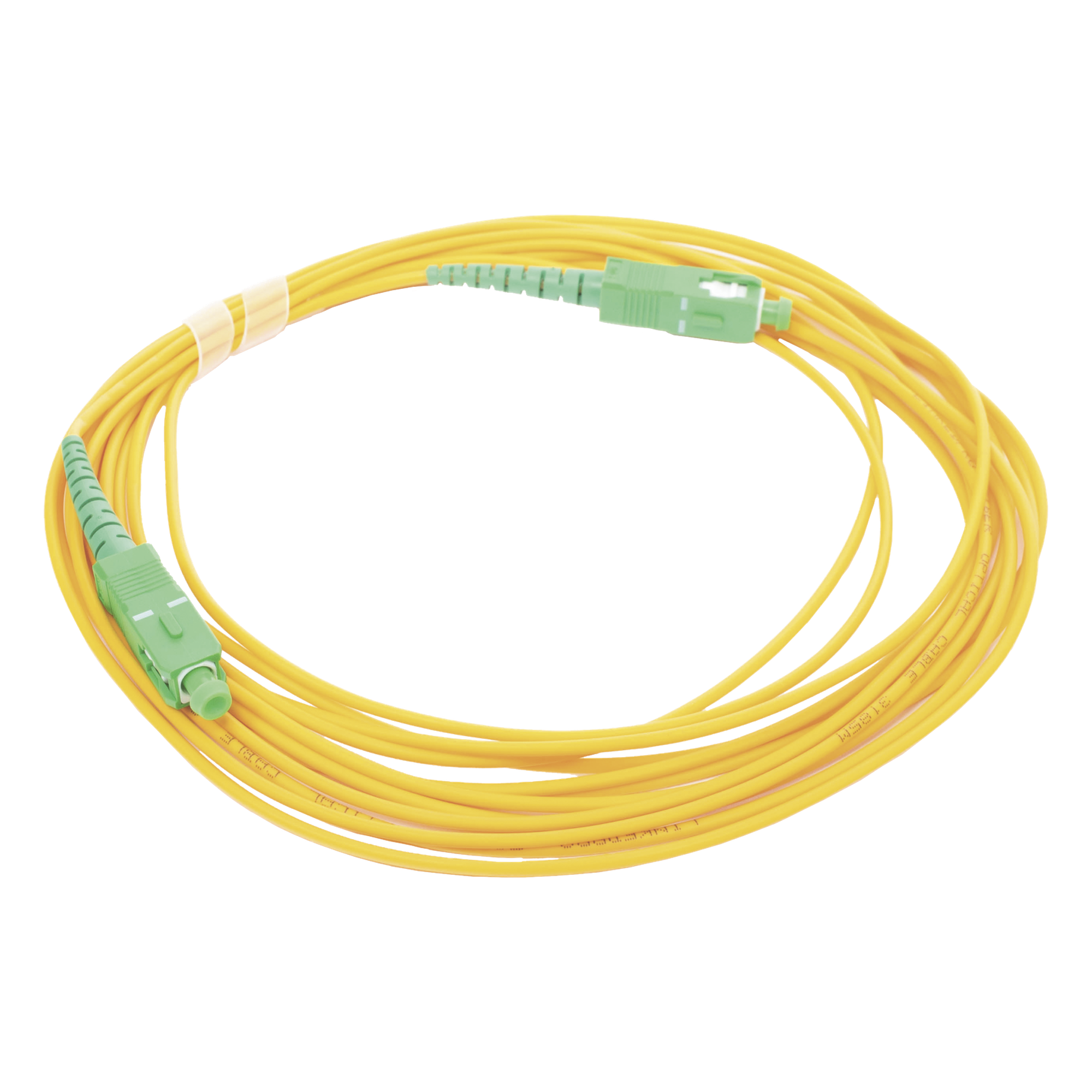 Jumper de Fibra Óptica / SC/APC a SC/APC / Monomodo OS2 / Simplex / 5 m (16.40 pies) / 2 mm / PVC