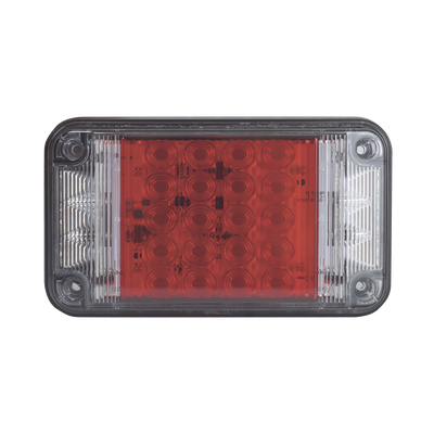  Luz de Advertencia de 7X4", Color Rojo, Con Luces de Trabajo, Ideal para Ambulancias