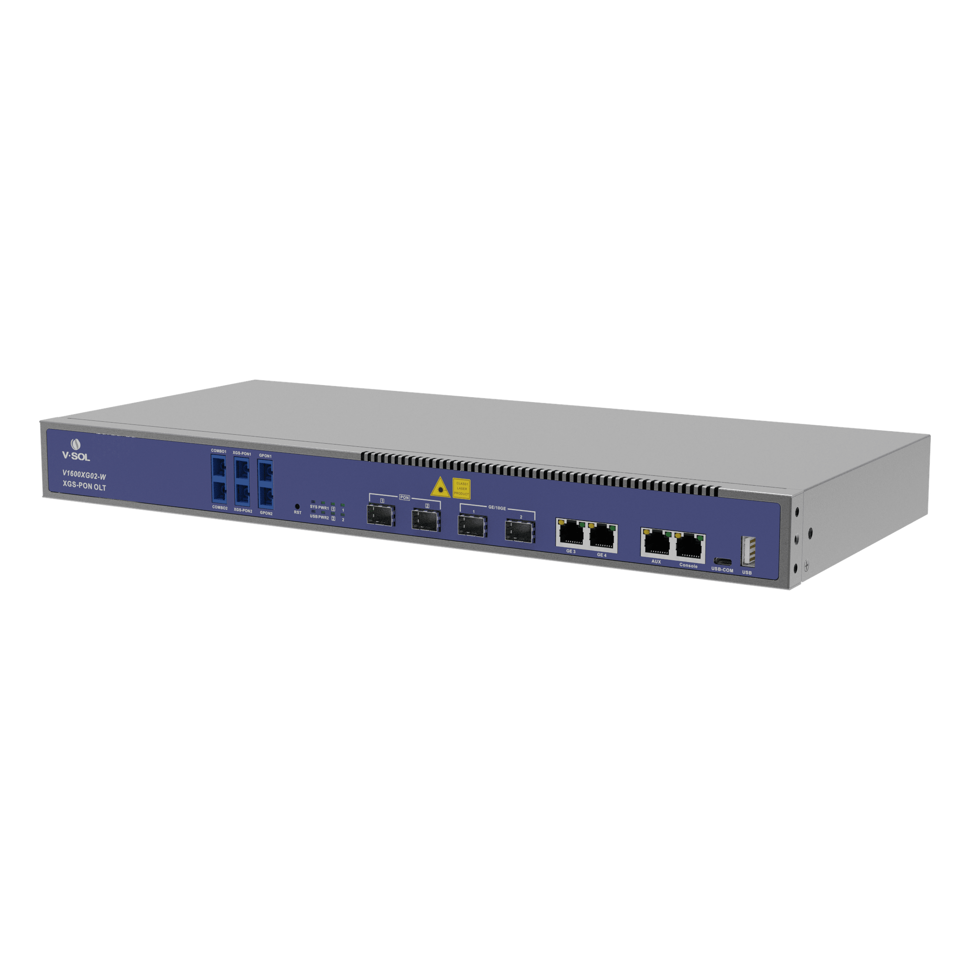 OLT / 2 Puertos XGSPON/GPON con WDM / 4 Puertos Uplink / Hasta 512 ONUs / 1.45 x 0.66 x 0.14 pies