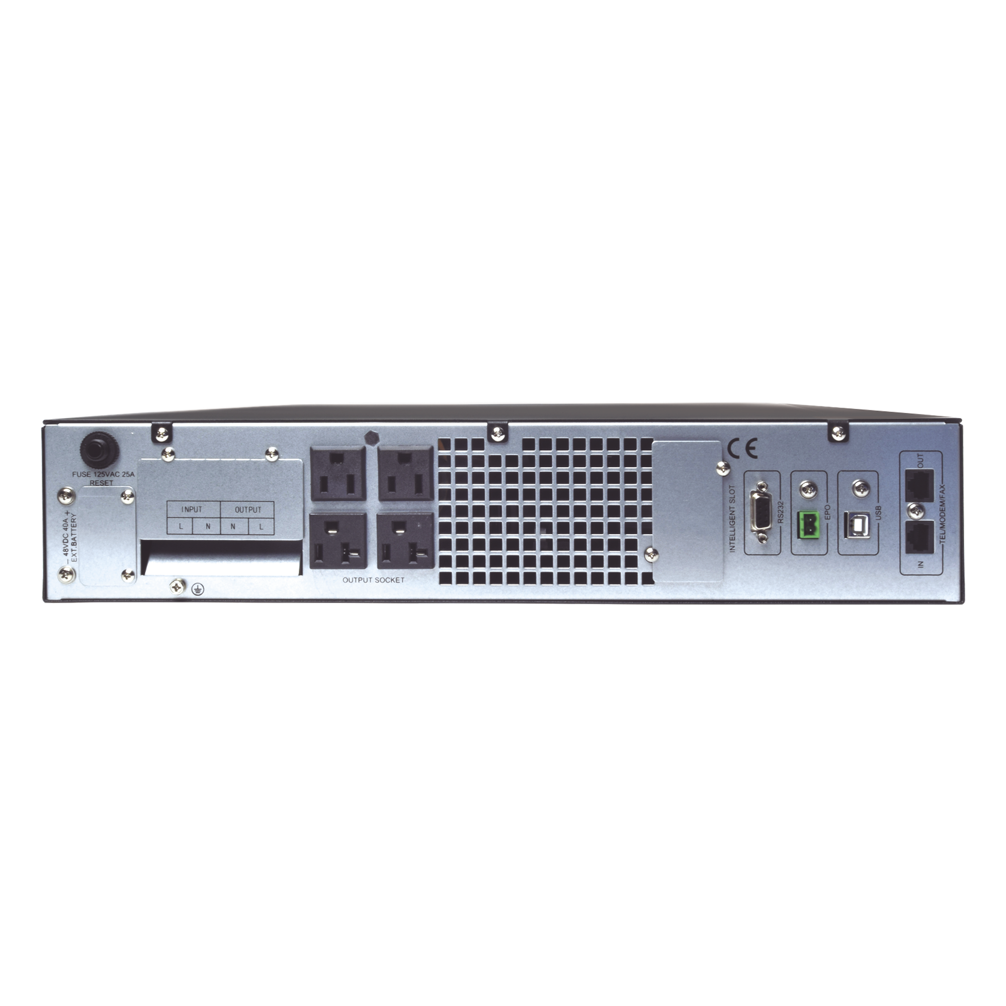 UPS de 2000VA/1800W / Topología On-Line Doble Conversión / Entrada y Salida de 120 Vca / Clavija de Entrada NEMA 5-20P / Pantalla LCD Configurable / Formato Rack/Torre 