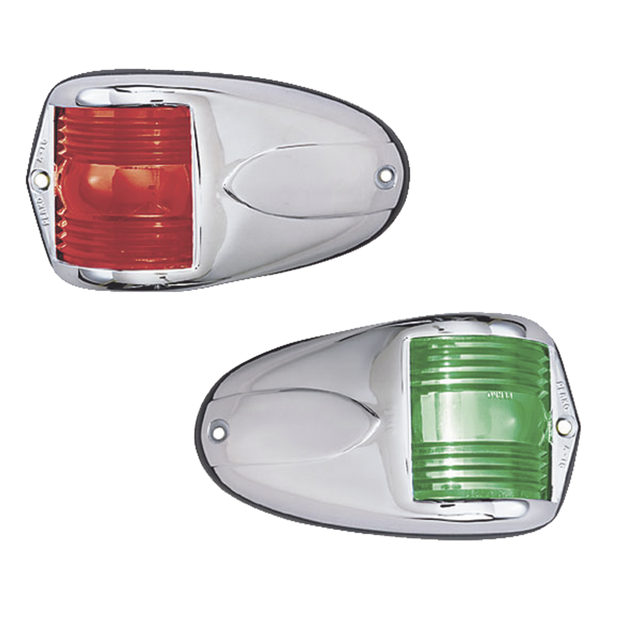 Set de Luces Laterales de Montaje Horizontal con Carcasa de Acero para Embarcaciones a Motor de Menos de 12 Metros