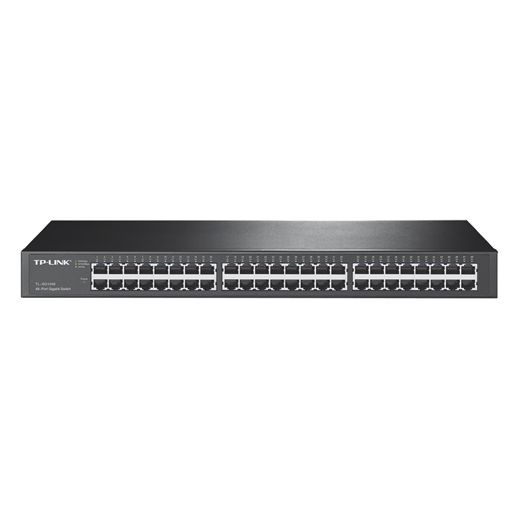 Switch / 48 Puertos Gigabit / 10/100/1000 Mbps / Green Ethernet / Rack o Escritorio — TP-LINK · SKU TL-SG1048