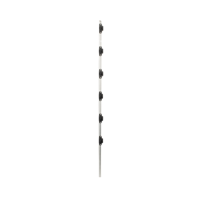 Poste de Paso para Cercas Eléctricas / Tubo de Acero Galvanizado / 6 Aisladores / Longitud 1.4 m (4.6 ft) / Diámetro 25 mm (1 in) / Sin Pintura