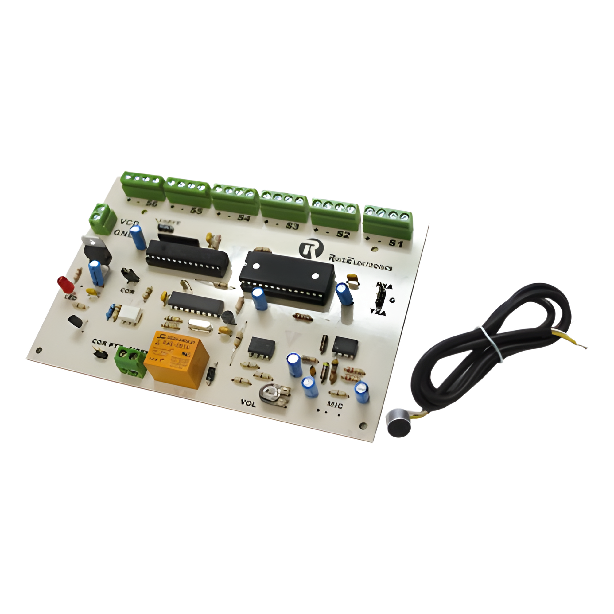 Tarjeta Radio Alert / 6 Zonas / Activación DTMF o Llave de Seguridad / Relevador 5A / Monitoreo Audio 1 Minuto — Ruiz Electronics · SKU RRA06