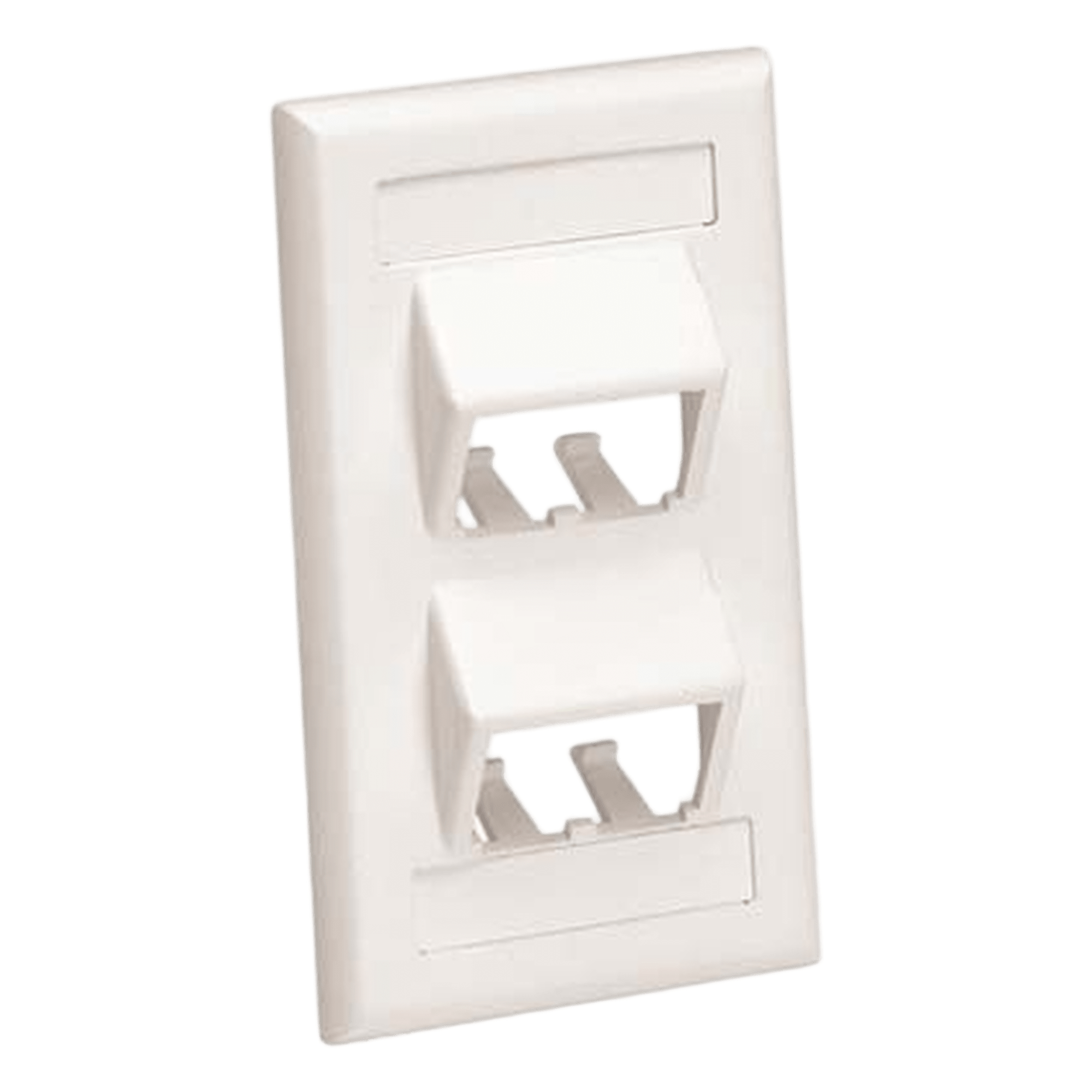 Placa de Pared Vertical / 4 Puertos Mini-Com Inclinados / Con Espacios para Etiquetas / Blanco Mate — PANDUIT · SKU CFPSL4IWY