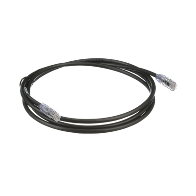 Cable de Parcheo UTP, Cat6A, 24 AWG, CM, Color Negro, 0.91 Metros (3 Pies)