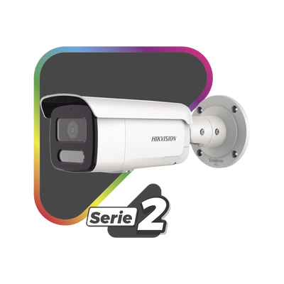 [Dual Light + ColorVu] Bala IP 8 Megapixel / Lente 4 mm / 60 mts IR + 60 mts Luz Blanca / Exterior IP67 / Luz Intermitente y Alerta de Audio / Micrófono Integrado / Videoanaliticos (Filtro de Falsas Alarmas)  / ACUSEARCH