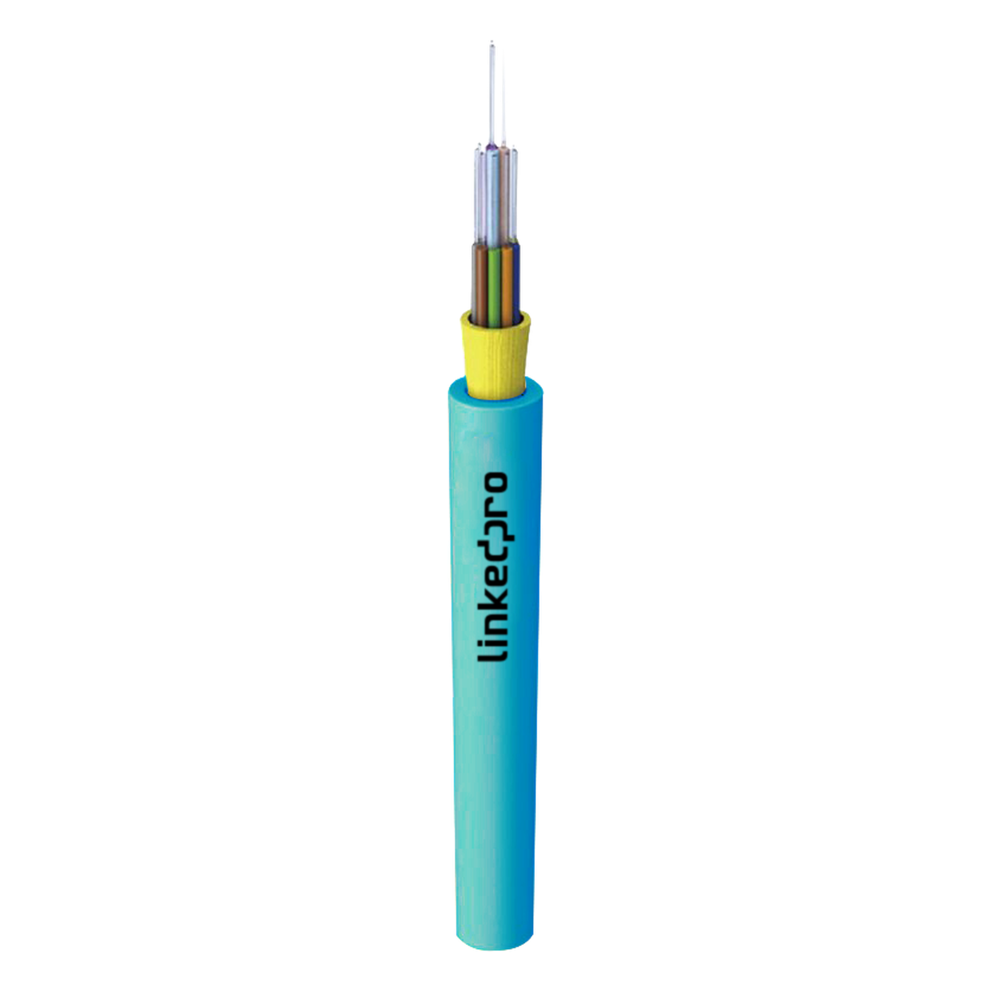 Cable de Fibra Óptica Multimodo OM3 50/125 / 6 Hilos / Tight Buffer 900µm / OFNR Riser / Dieléctrico / Hasta 2000 m (6562 pies) — LINKEDPRO BY EPCOM · SKU LP-IC-OM3-R-06