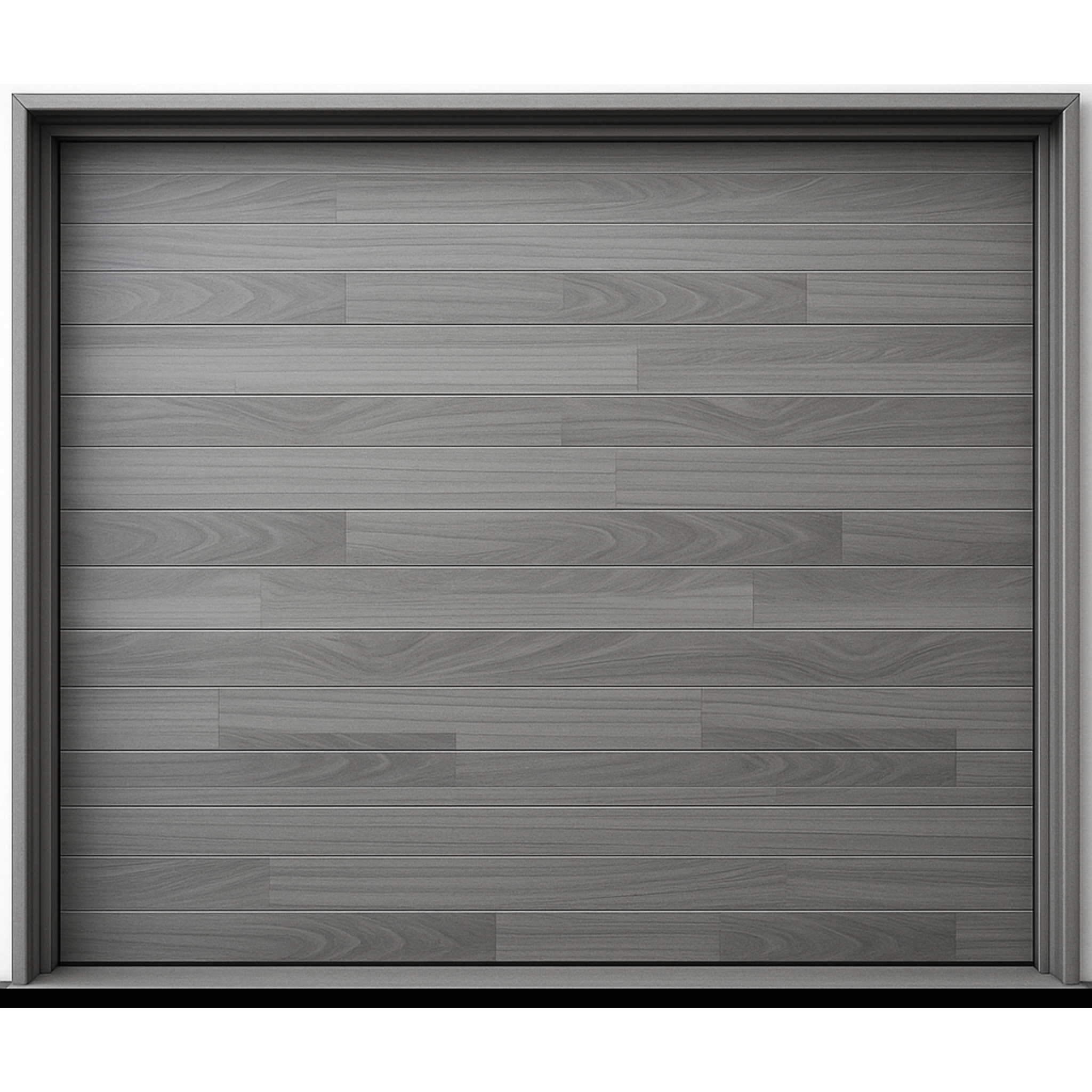 Puerta de Garage de Alta Calidad / Estilo Americano / Acabado Laminado PREMIUM / Color Gris / 16x8 Pies.