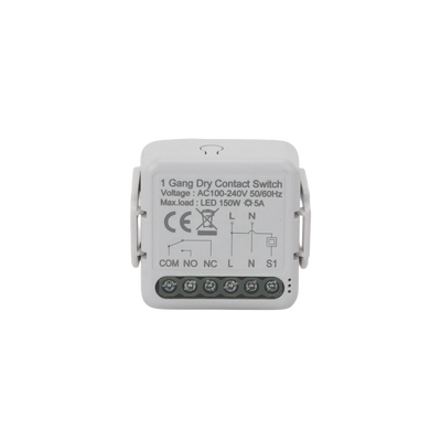 ZigBee Modulo switch relevador salida de Contacto Seco /  100-240V / 5A / 150W LED 