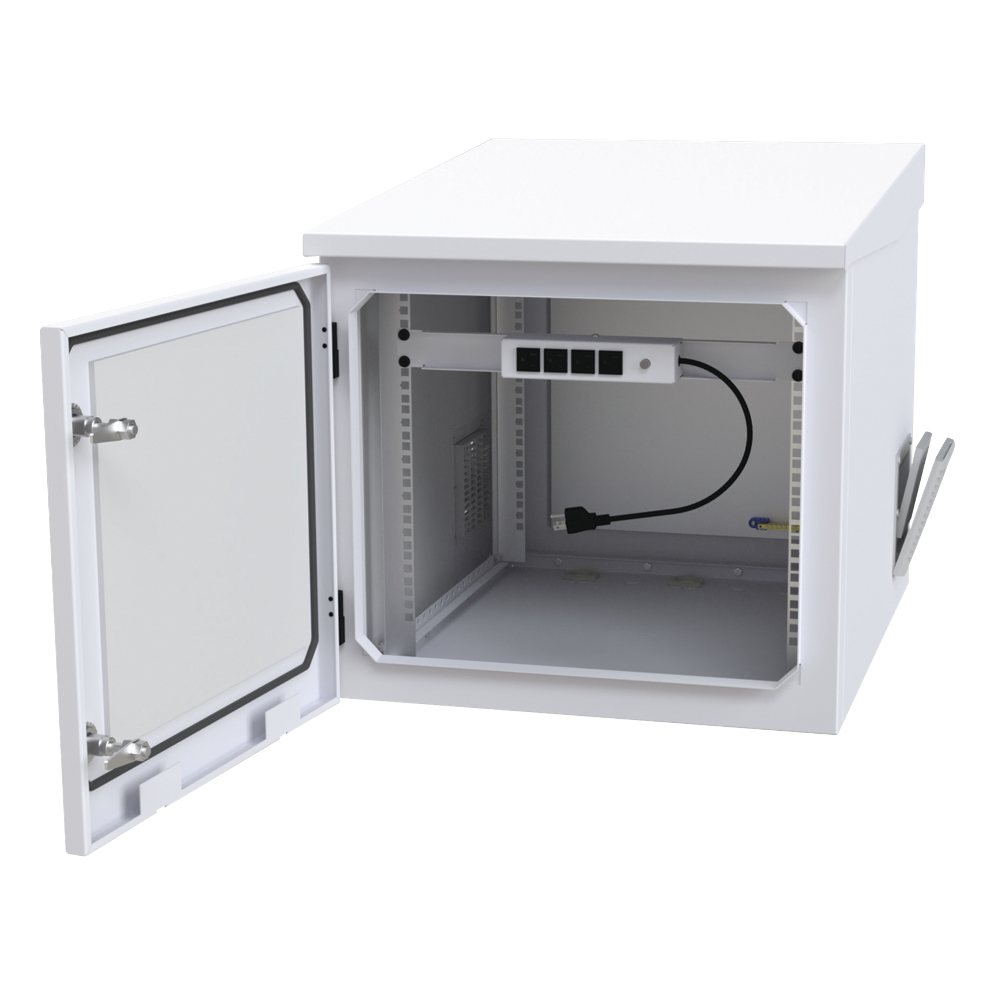 Gabinete Exterior para Rack / 9 UR / Profundidad 705 mm (2.3 ft) / IP54 / Acero Calibre 18 / Ventilador y Termostato / Aislante Poliuretano