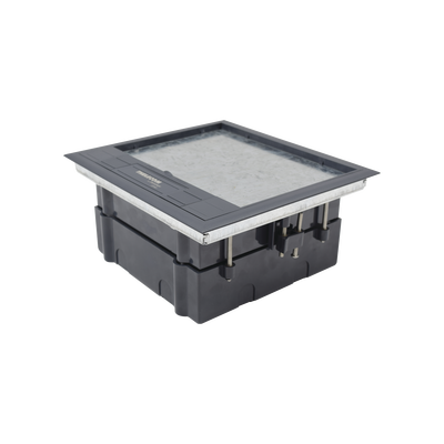Caja de Piso para Cuatro Módulos Universales (Socket M4), para Alimentación Eléctrica y Redes de Datos (11000-43401) No Incluye Faceplates