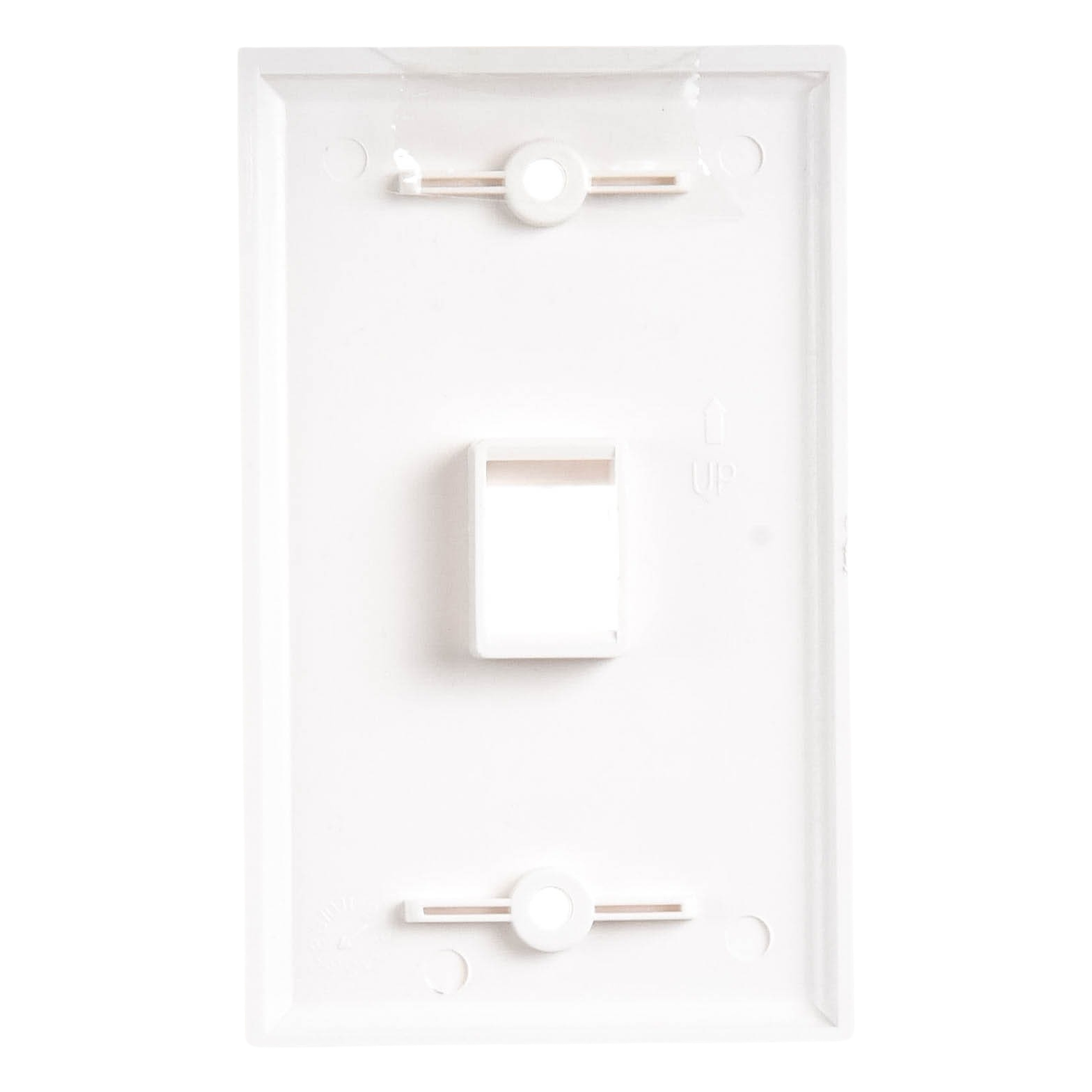 Placa de Pared de 1 Puerto, Keystone, Color Blanco