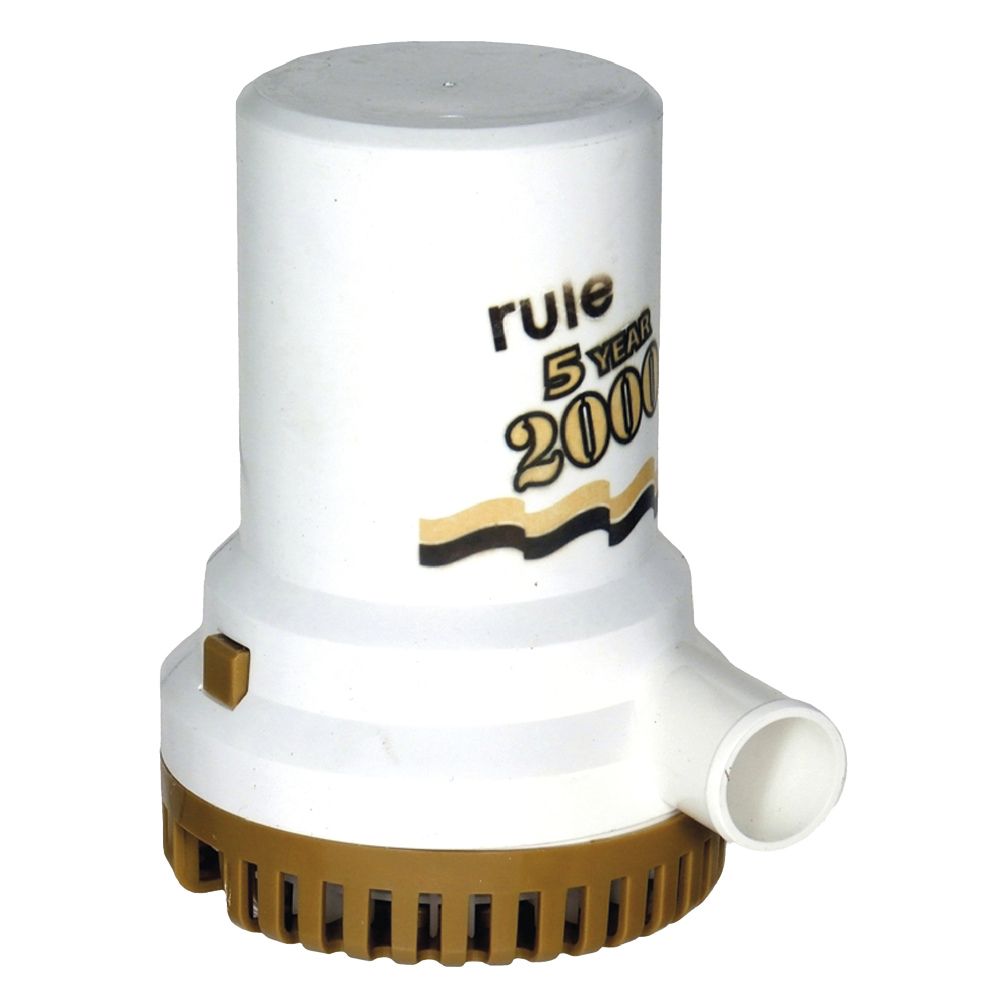 Bomba sumergible de achique / 2000 GPH / 12 VCD / Motor con protección térmica / Eje acero inoxidable / 7570 litros por hora — RULE · SKU 09R