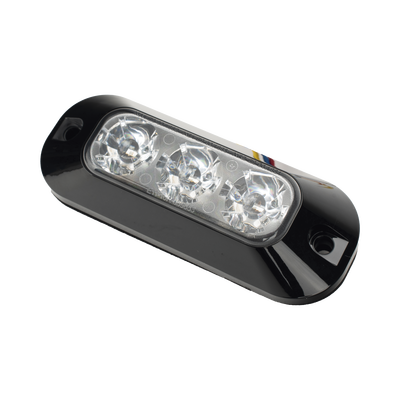 Luz Auxiliar LED / 3 LEDs Alta Intensidad / 21 Patrones Programables / IP67 / 12-24 VCC / Azul — ECCO · SKU ED3703B