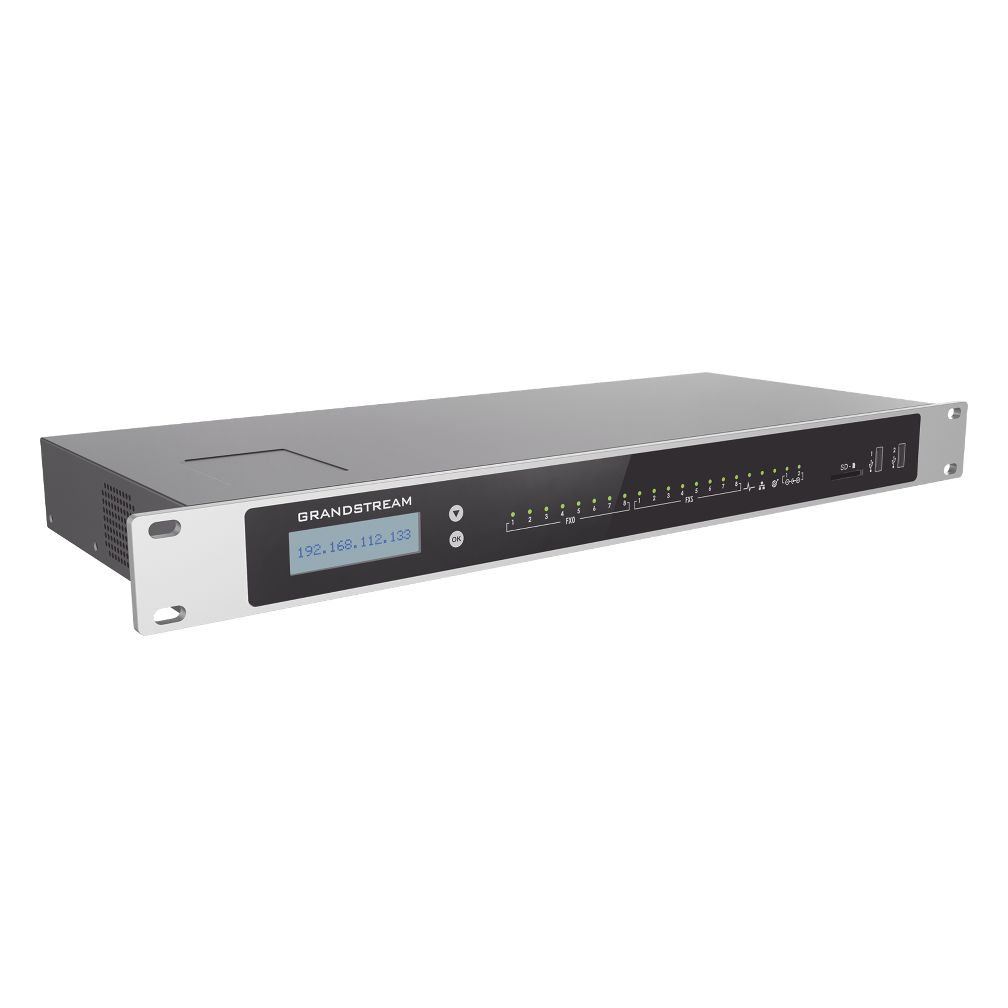Conmutador IP-PBX / 3000 Usuarios / 450 Llamadas Simultáneas / 8 FXO / 8 FXS / Comunicaciones Unificadas Híbrida — GRANDSTREAM · SKU UCM6308