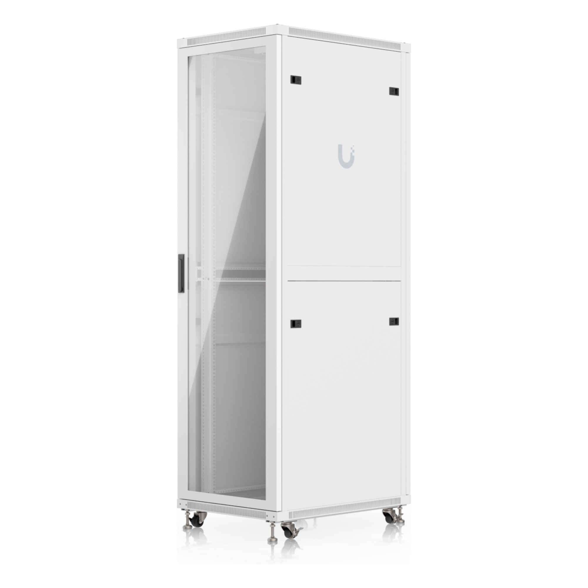 Gabinete Rack de Piso / 42U / 600 x 800 mm (23.6 x 31.5') / Capacidad 800 kg (1,763.7 lb) / Puerta Vidrio Templado / Ventiladores Integrados