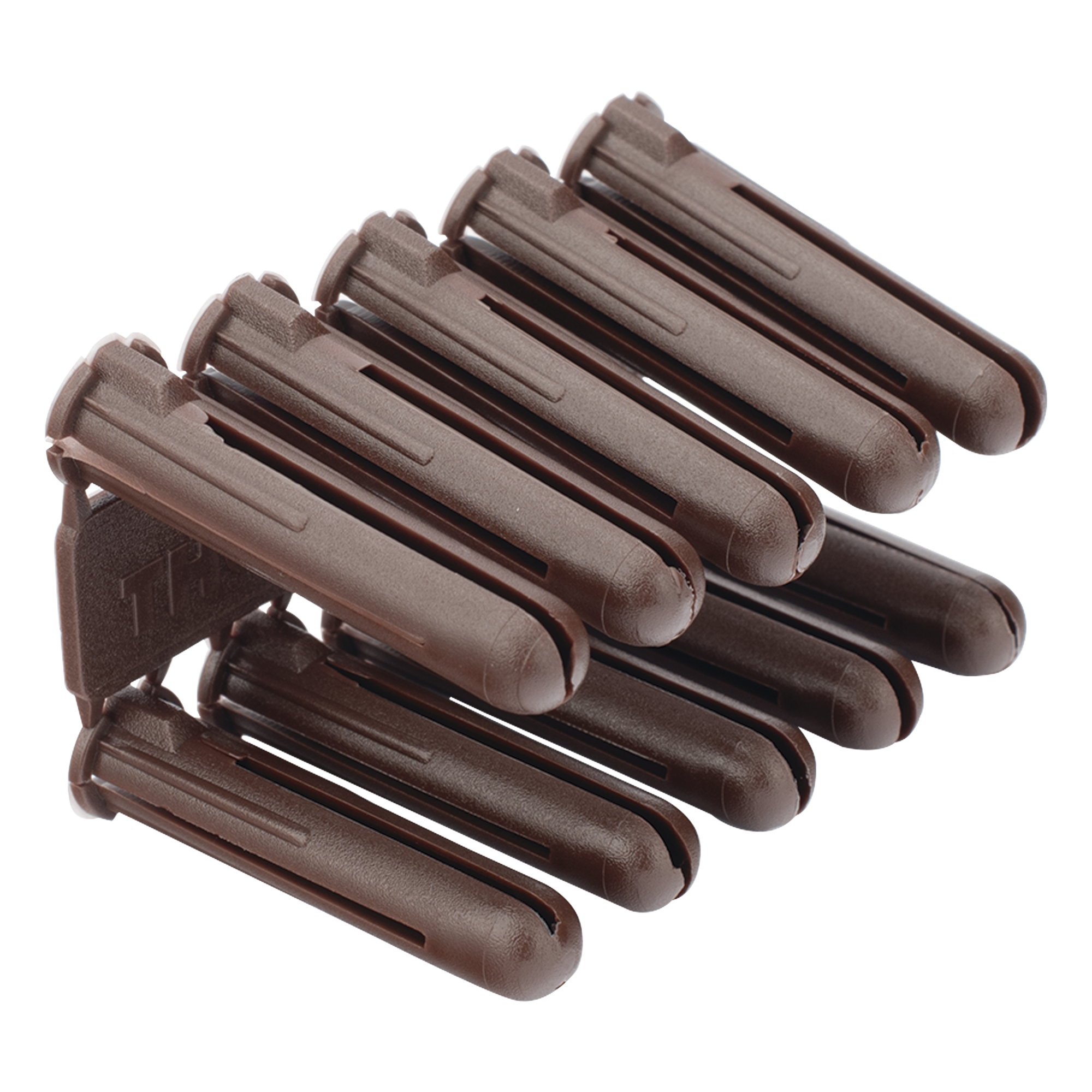 Taquete cafe 5/16" para tornillo 10mm x 1 3/4" (100pzs) (1104-04100) 