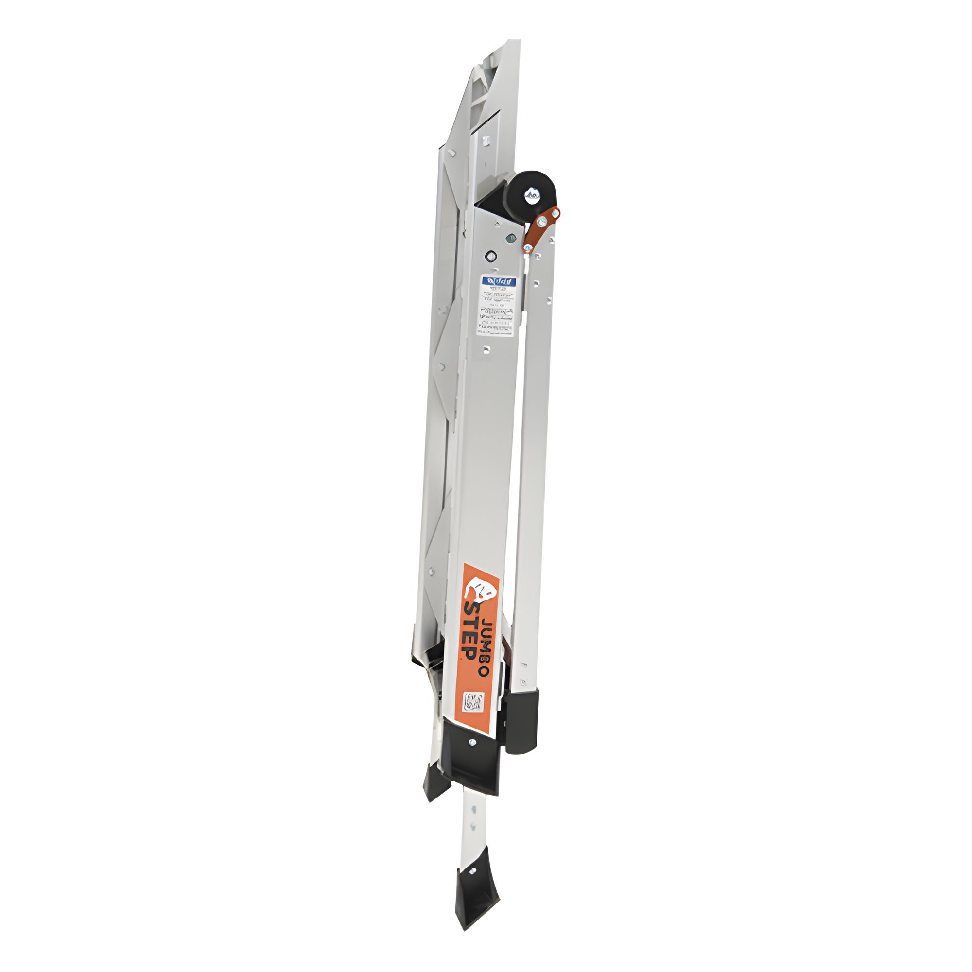 Escalera de Tijera / 3 Peldaños Jumbo / Altura 0.67 m (2.2 ft) / Capacidad 170 kg (375 lbs) / Barra Anti-caídas / Almohadillas Antideslizantes