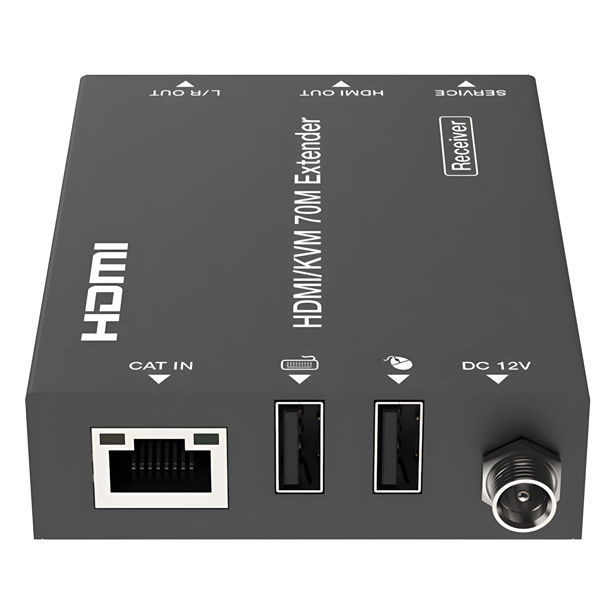 Extensor HDMI con KVM / 4K2K@60Hz / 4:4:4 / 18 Gbps / 70 m (229.7 ft) / HDR / PoC Bidireccional / USB 1.1 / Audio 3.5mm