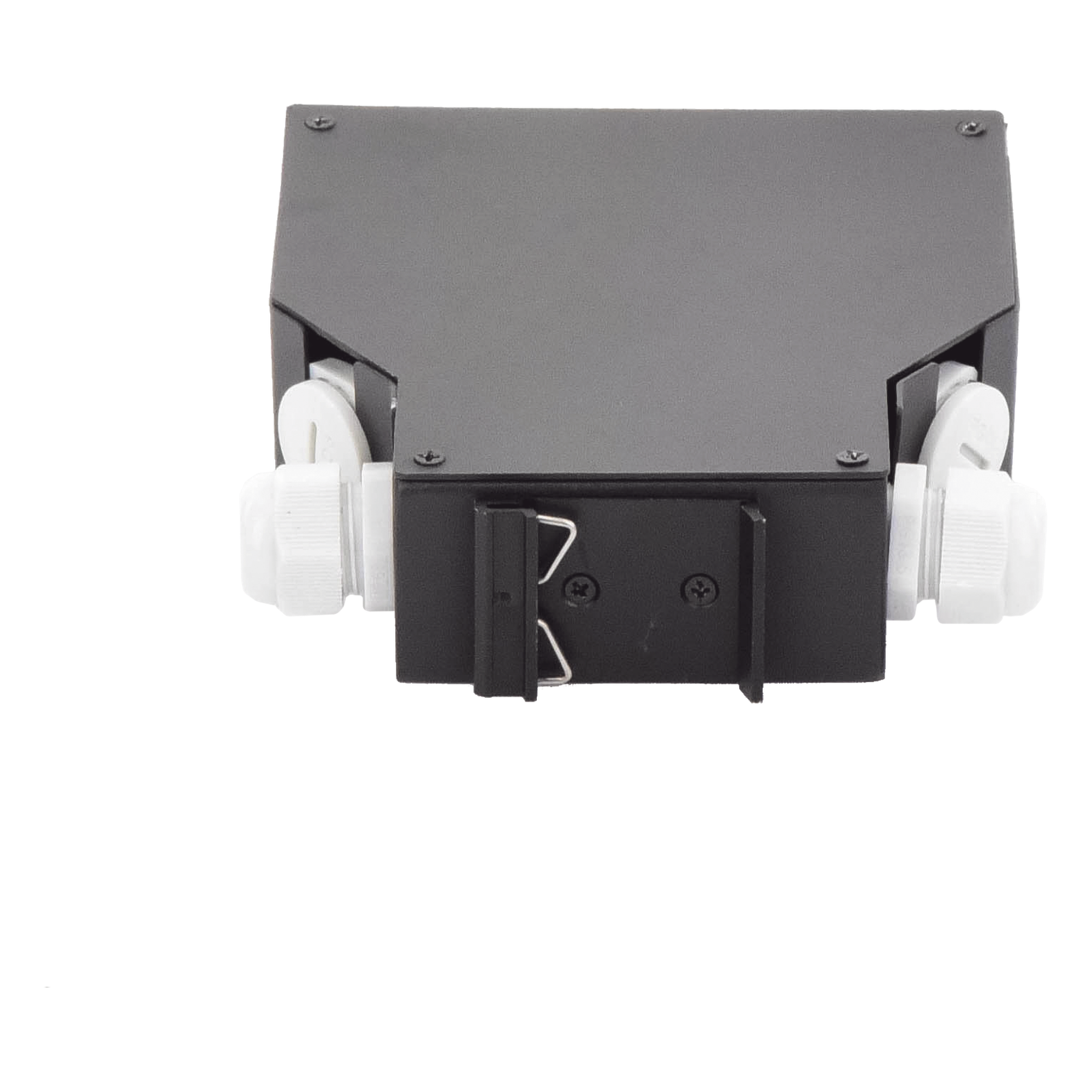Distribuidor de Fibra Óptica / Riel DIN / 12 Acopladores LC/UPC Dúplex Multimodo / Charola 24 Fusiones / Acero Laminado / 1.57 x 4.96 x 5.59 in