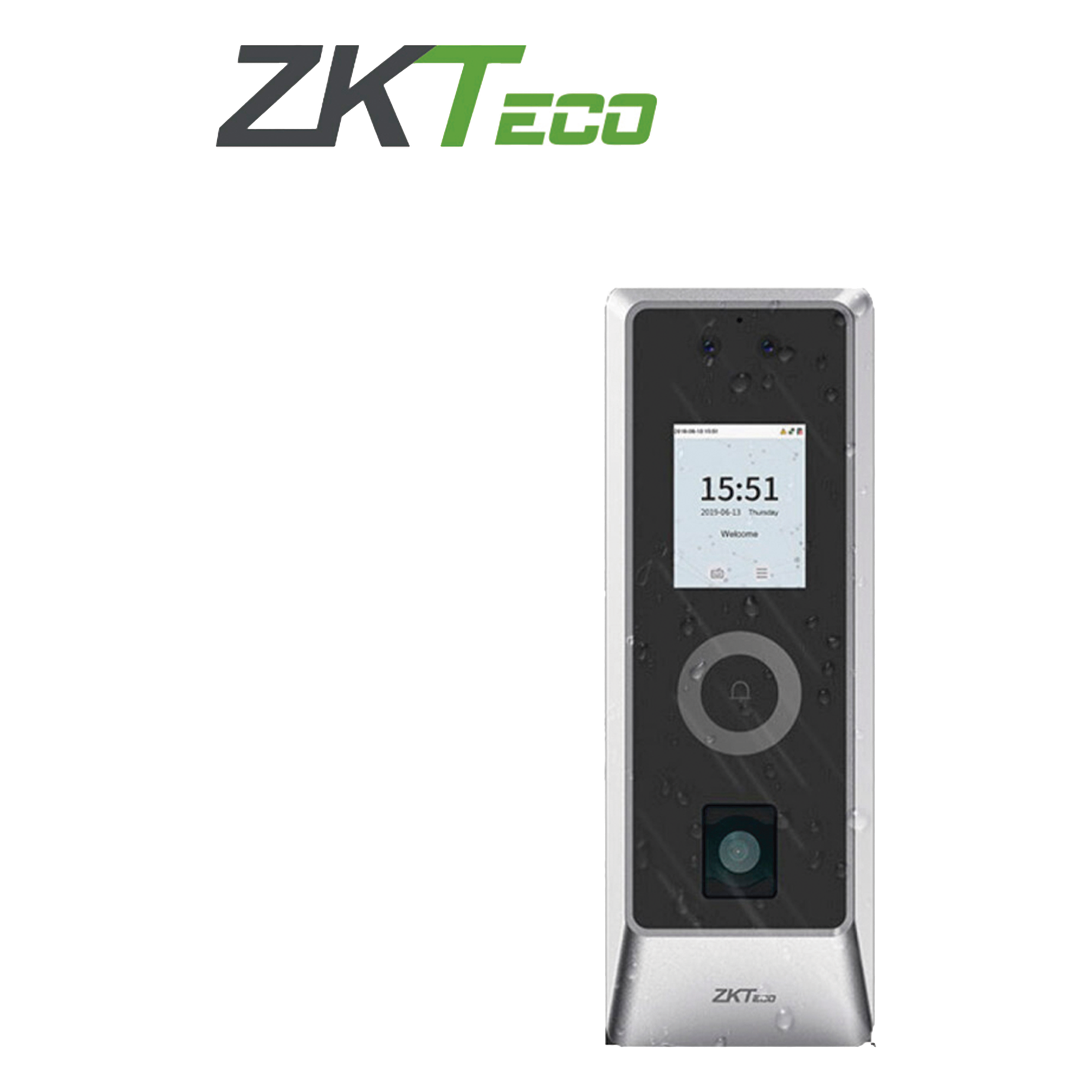 Lector Autónomo Facial y QR / 30,000 Rostros / 50,000 Usuarios / IP66 IK07 / TCP/IP Wiegand RS485 / Exterior — ZKTECO · SKU PRO-MA-QR