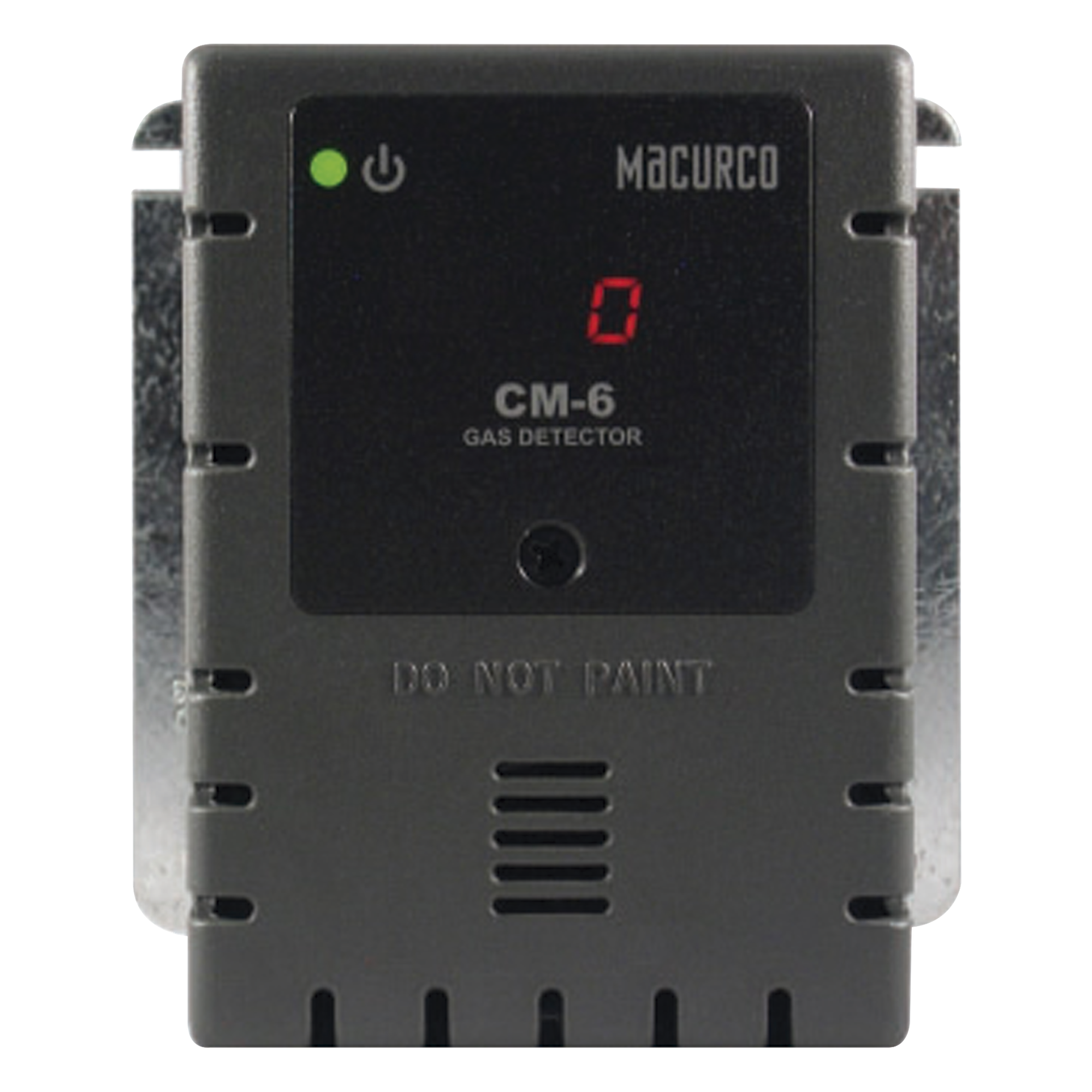 Detector de CO / Rango 0-200 ppm / Salida 4-20 mA / Relé SPDT 5 A / Pantalla Digital / Cobertura 465 m² / UL 2075 — MACURCO - AERIONICS · SKU CM-6