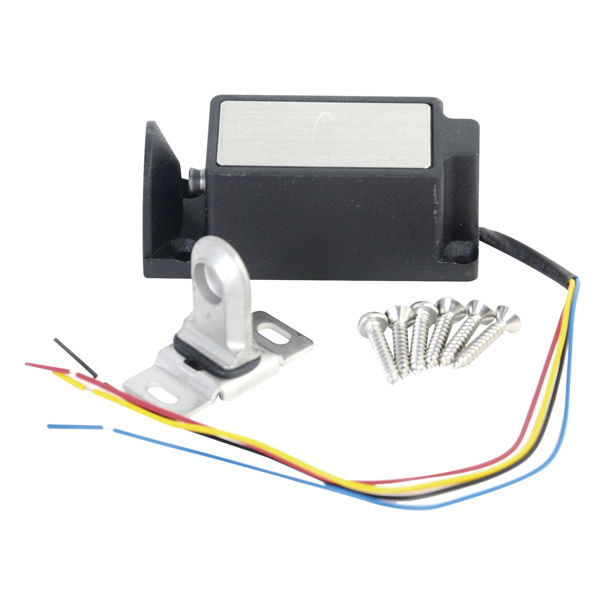 Cerradura Electromagnética para Gabinetes / 320 lbs (145 kg) / Sensor NO/NC / 12/24 VDC / Cierre o Apertura en Falla / Acero Resistente al Óxido
