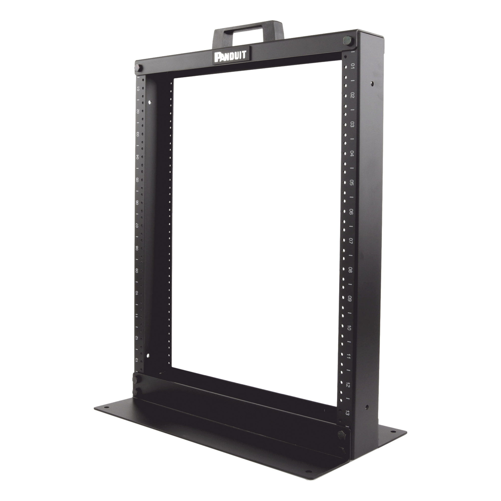 Rack de Dos Postes / 13 Unidades de Rack / 19 in EIA-310D / Aluminio / Carga 300 lb (136 kg) / Rieles Roscados #12-24