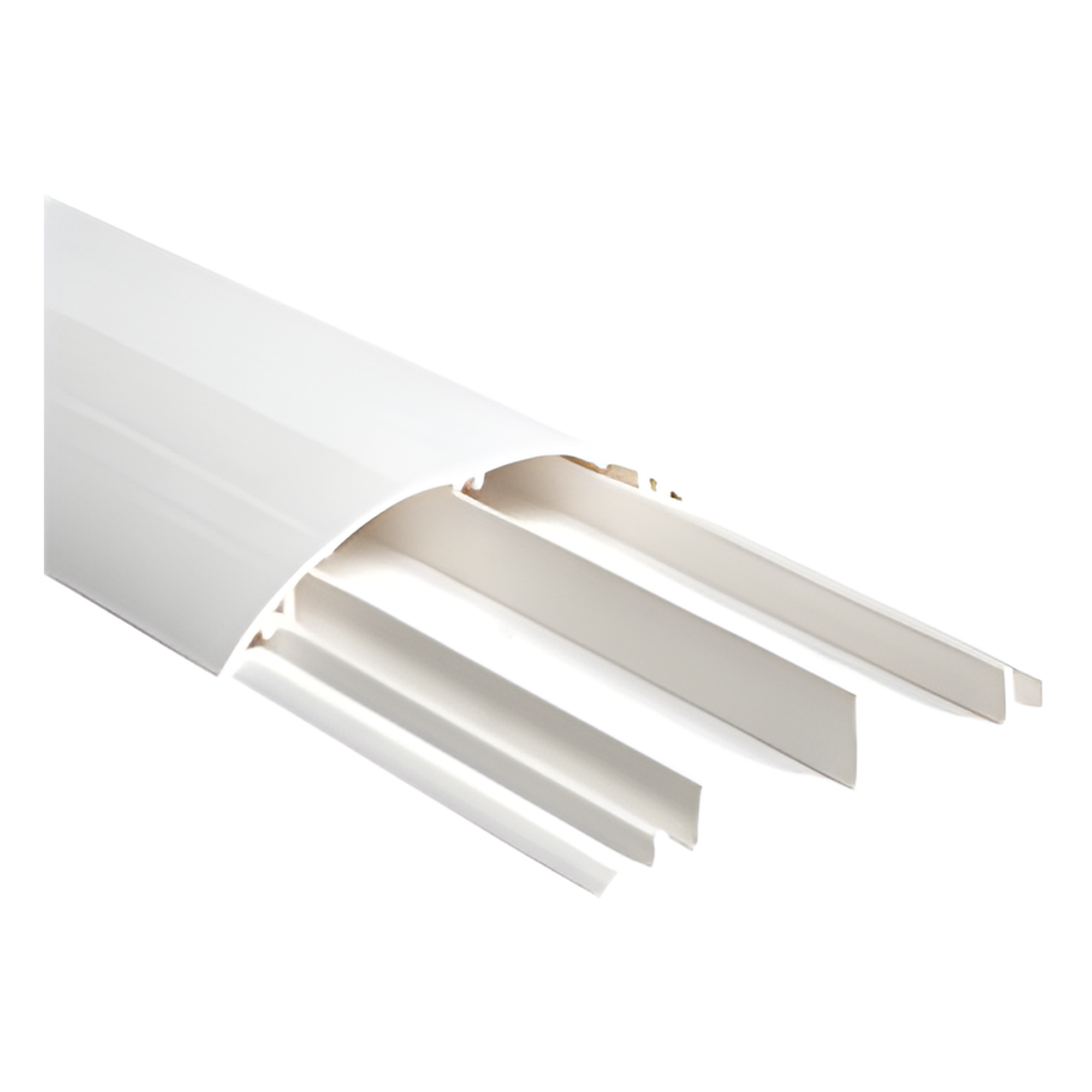 Ducto Media Caña / PVC Autoextinguible / 90.5 x 19.7 x 1220 mm / Área Interna 511.68 mm² / -20°C a +85°C / NOM-001-SEDE-2005 — THORSMAN · SKU DMC-4FT