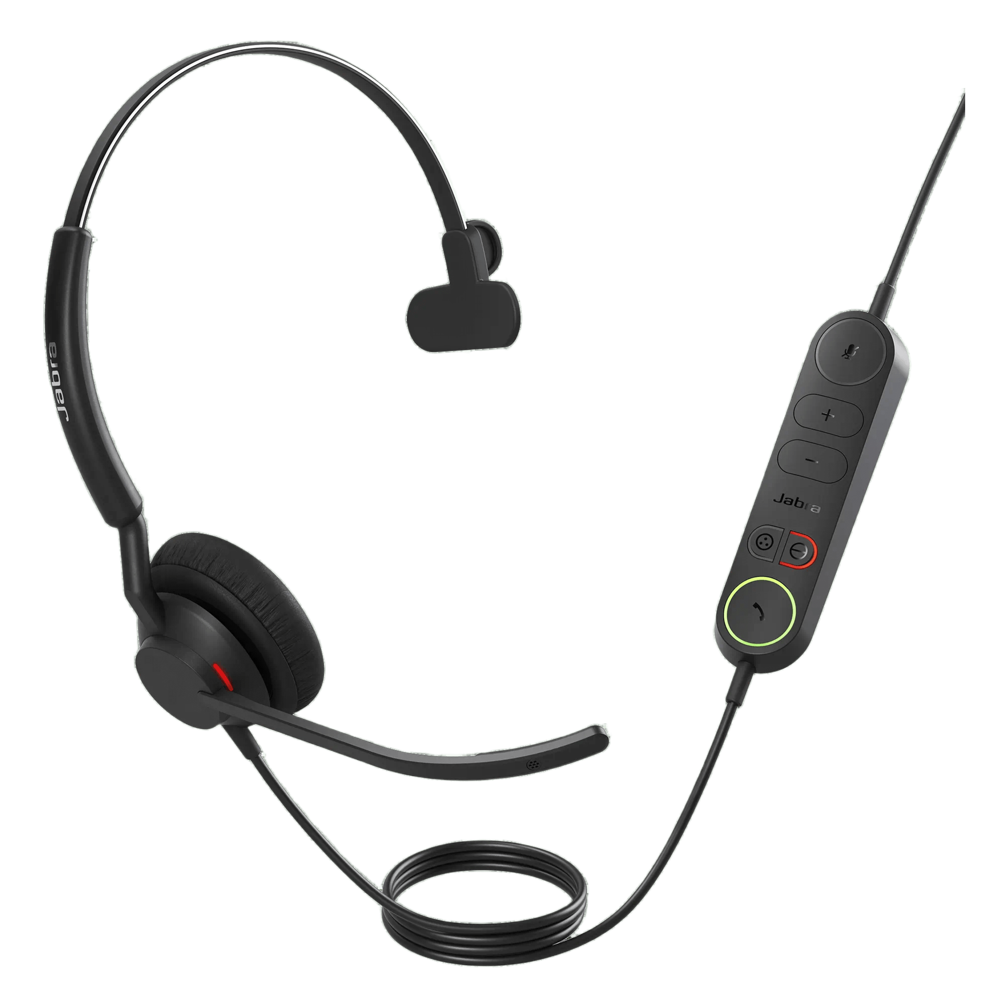 Diadema USB / Monoauricular / Aislamiento de Ruido / Doble Micrófono MEMS / Controladores 20 mm / USB-A y USB-C — JABRA · SKU ENGAGE-40-MONO-UC