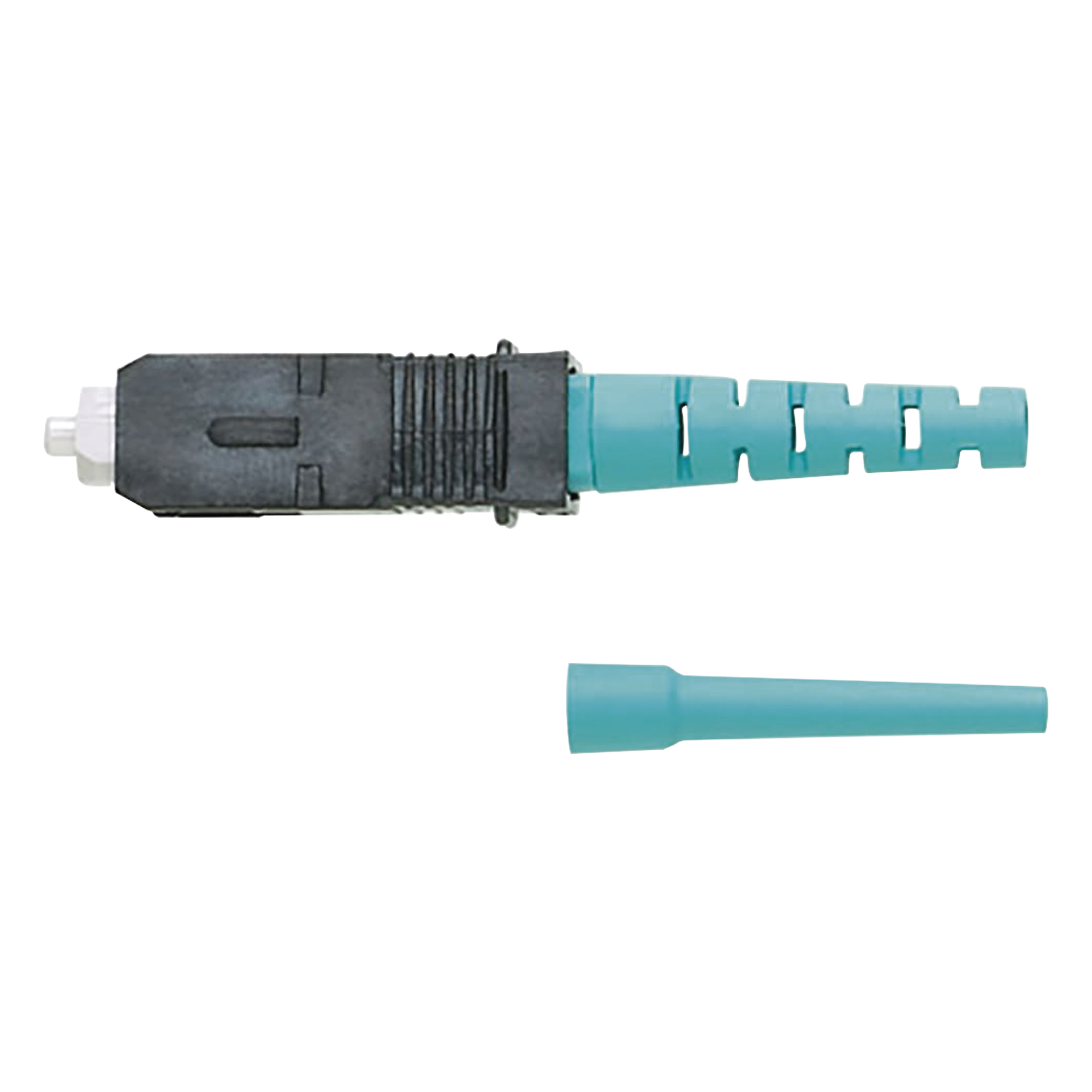 Conector de Fibra Óptica SC Simplex / Prepulido / Multimodo 50/125 OM3/OM4 / Pérdida 0.3 dB / Cerámica Zirconio / Aqua — PANDUIT · SKU FSC2MCXAQ